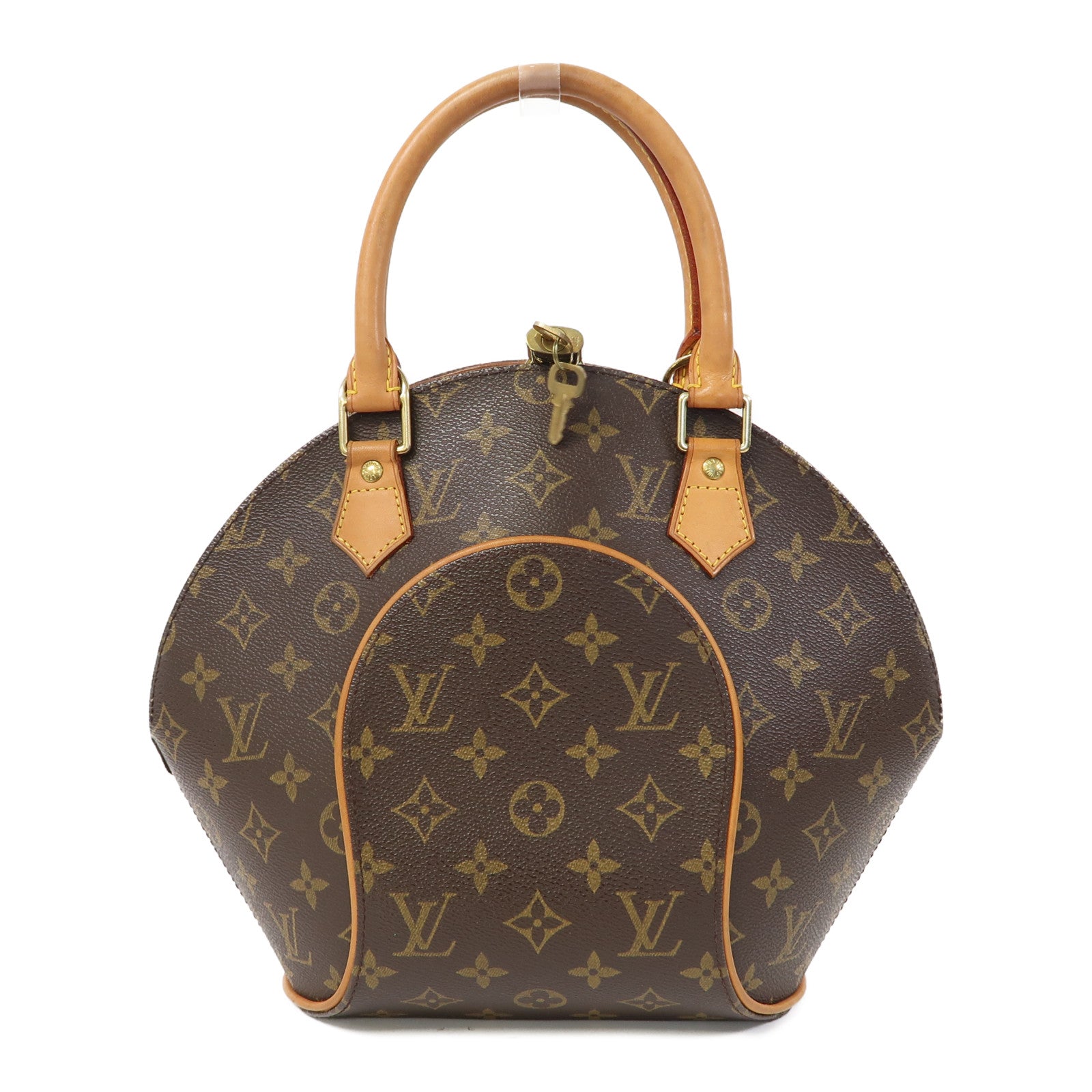 LOUIS VUITTON Monogram Ellipse PM金扣手挽袋啡色