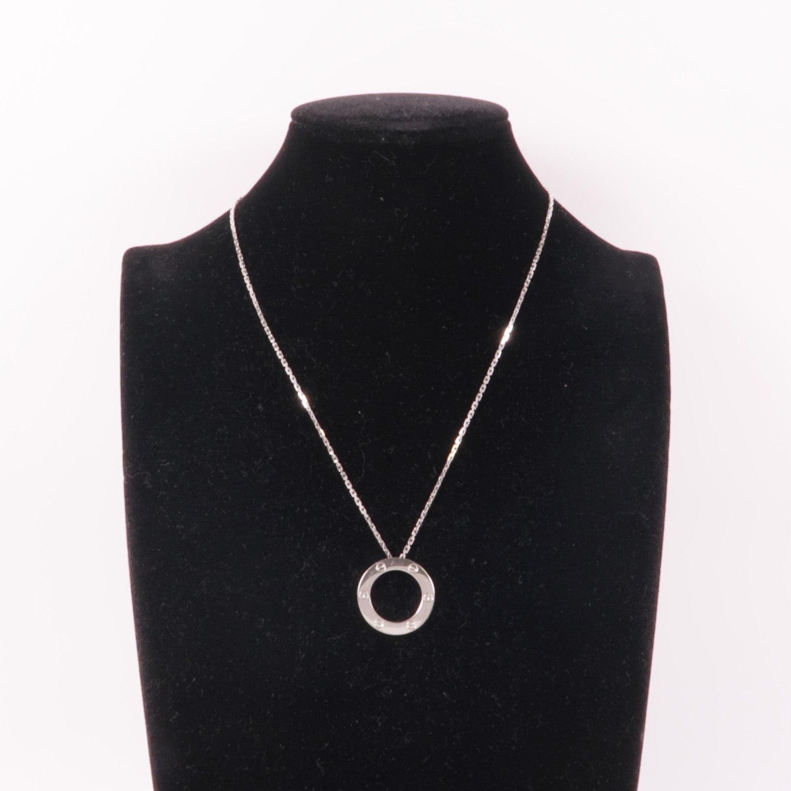 CARTIER 18K白金Love Necklace項鍊