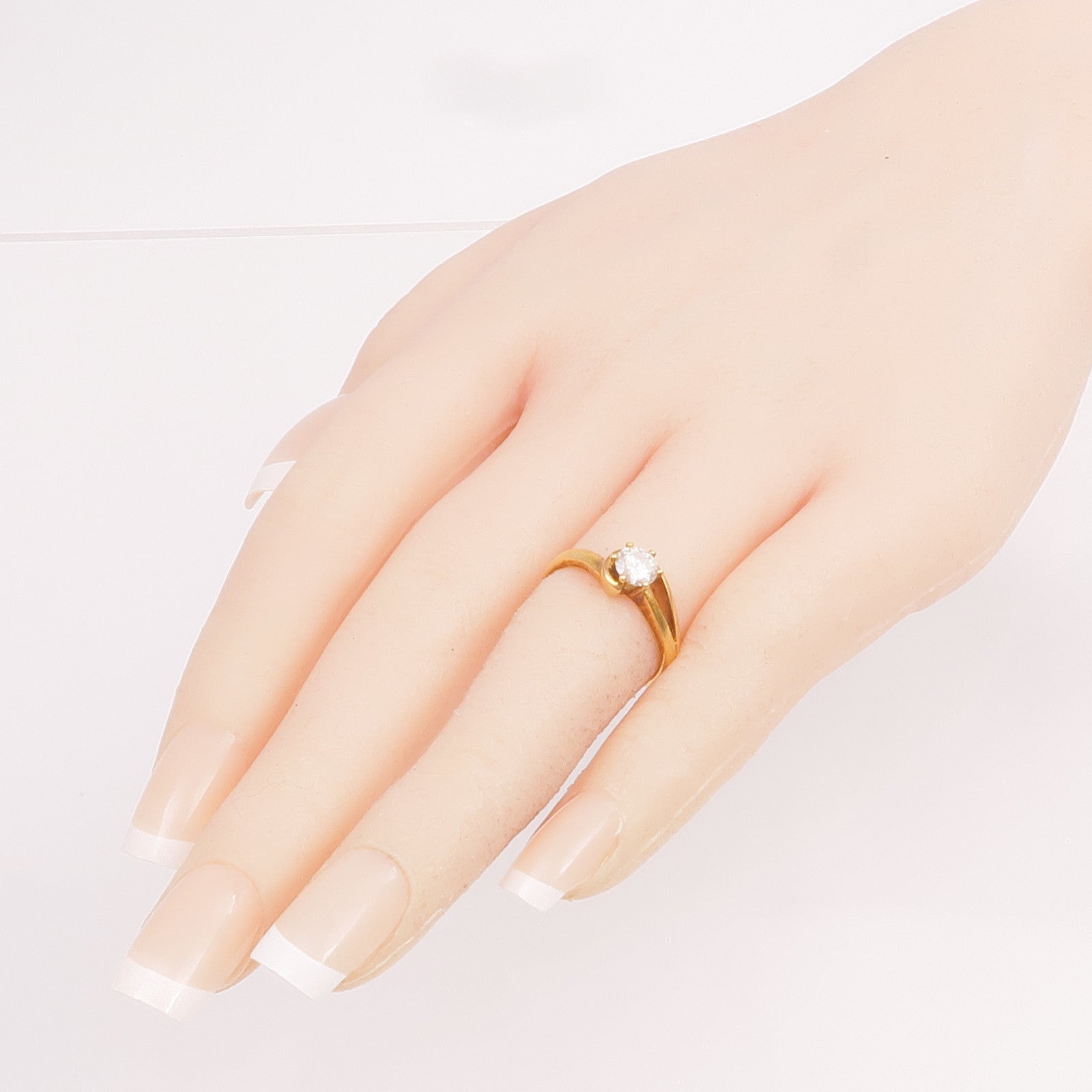 JEWELRY 【激減優惠】18K黃金Diamond Ring鑽石戒指US#5.5