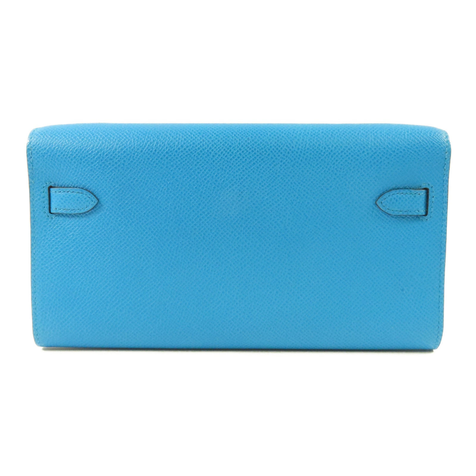 HERMES Epsom皮革Kelly To Go金扣肩背袋Blue Zanzibar