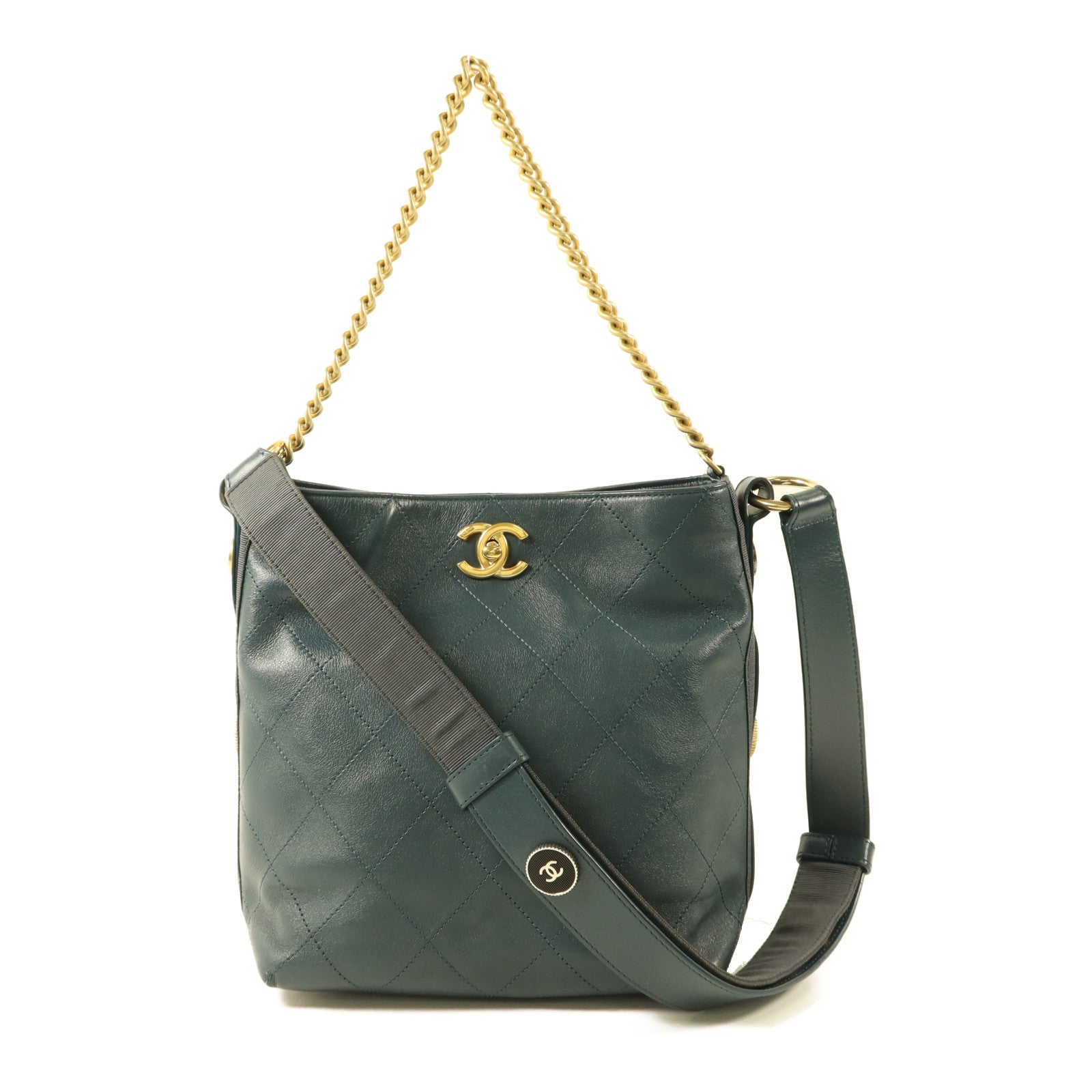 CHANEL 牛皮皮革Hobo Bag手挽肩背兩用袋
