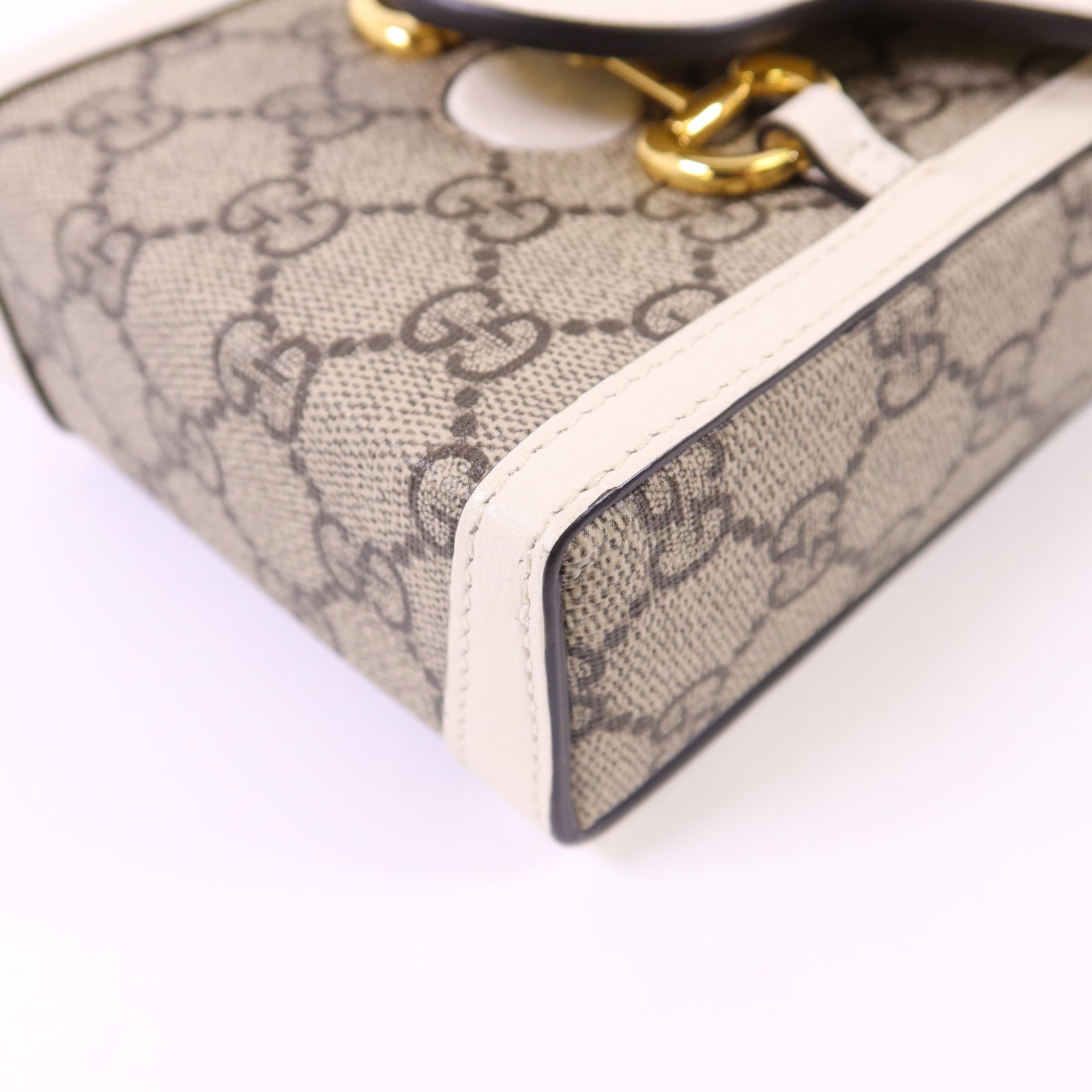 GUCCI 塗層帆布Horsebit 1955 Mini金扣肩背袋