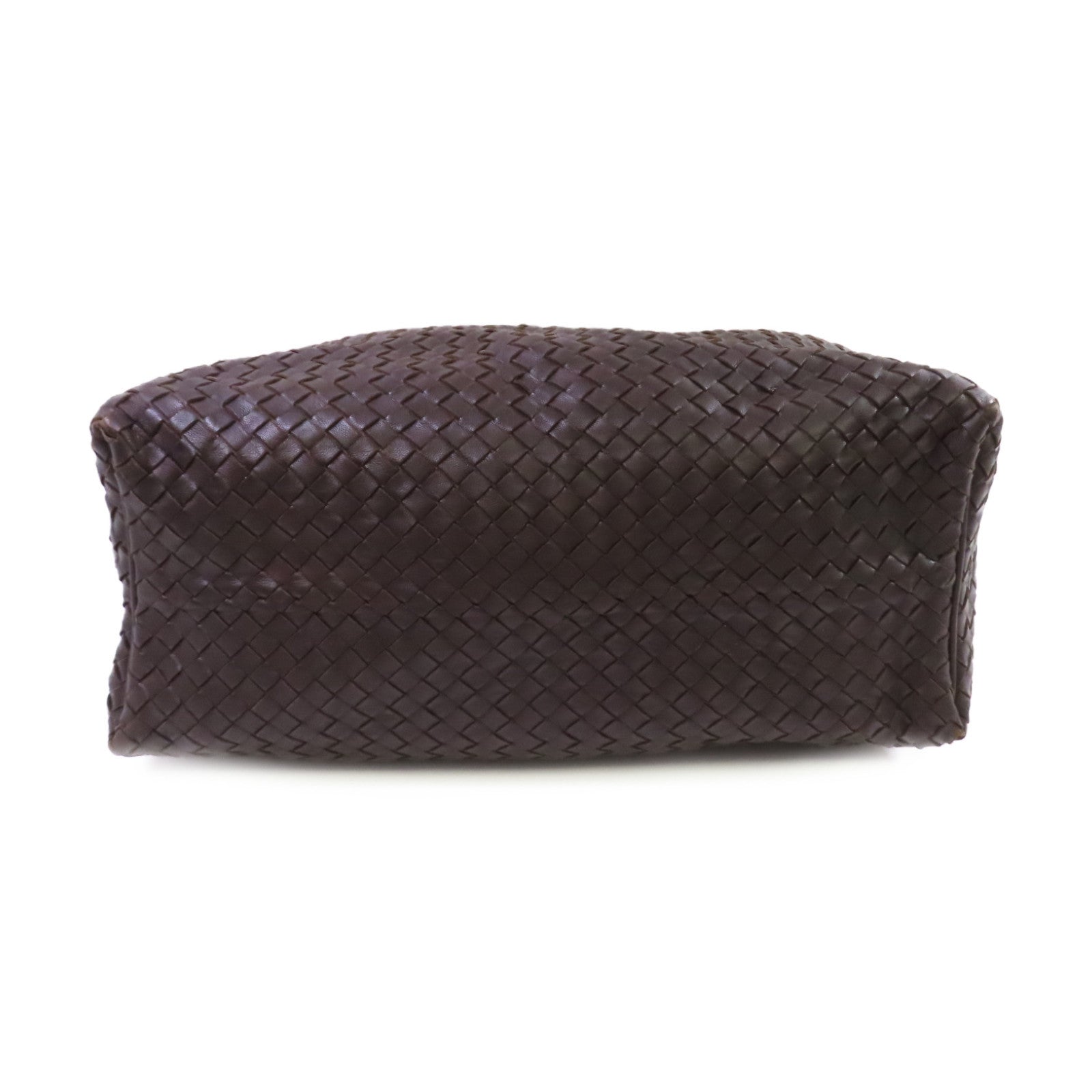 BOTTEGA VENETA 織紋皮革Hand Bag手挽袋啡色