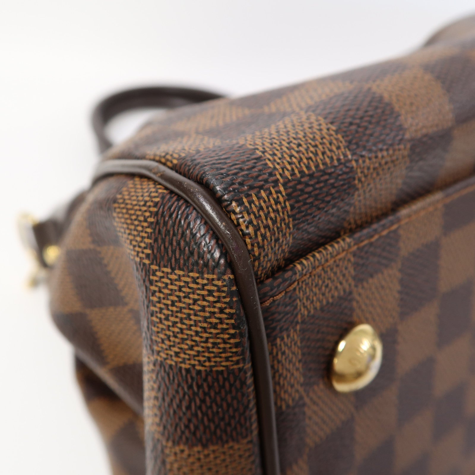 LOUIS VUITTON Damier Trevi PM金扣手挽肩背兩用袋啡色