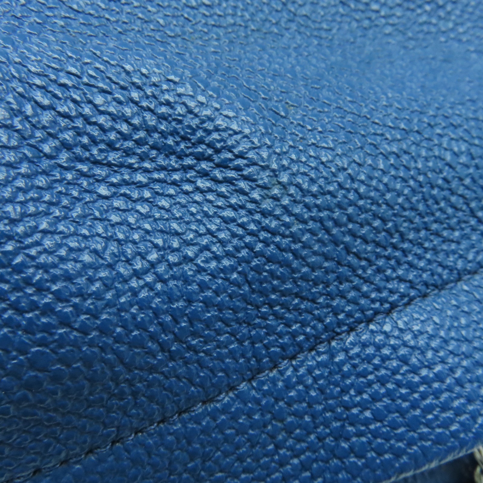 CHANEL 菱格牛皮皮革Chain Shoulder Bag銀扣鏈帶肩背袋藍色
