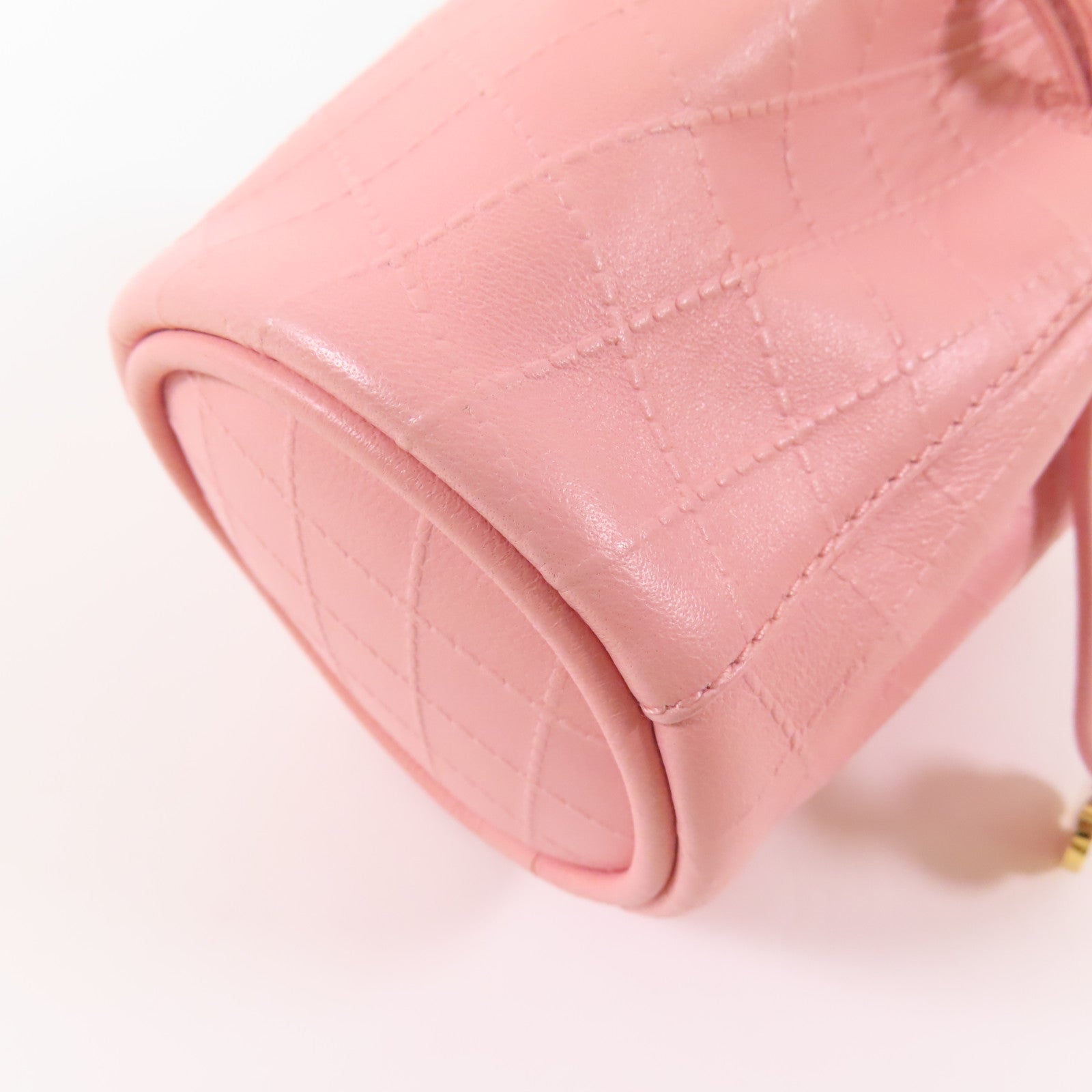 CHANEL CC GHW Pouch Lambskin Leather Pink