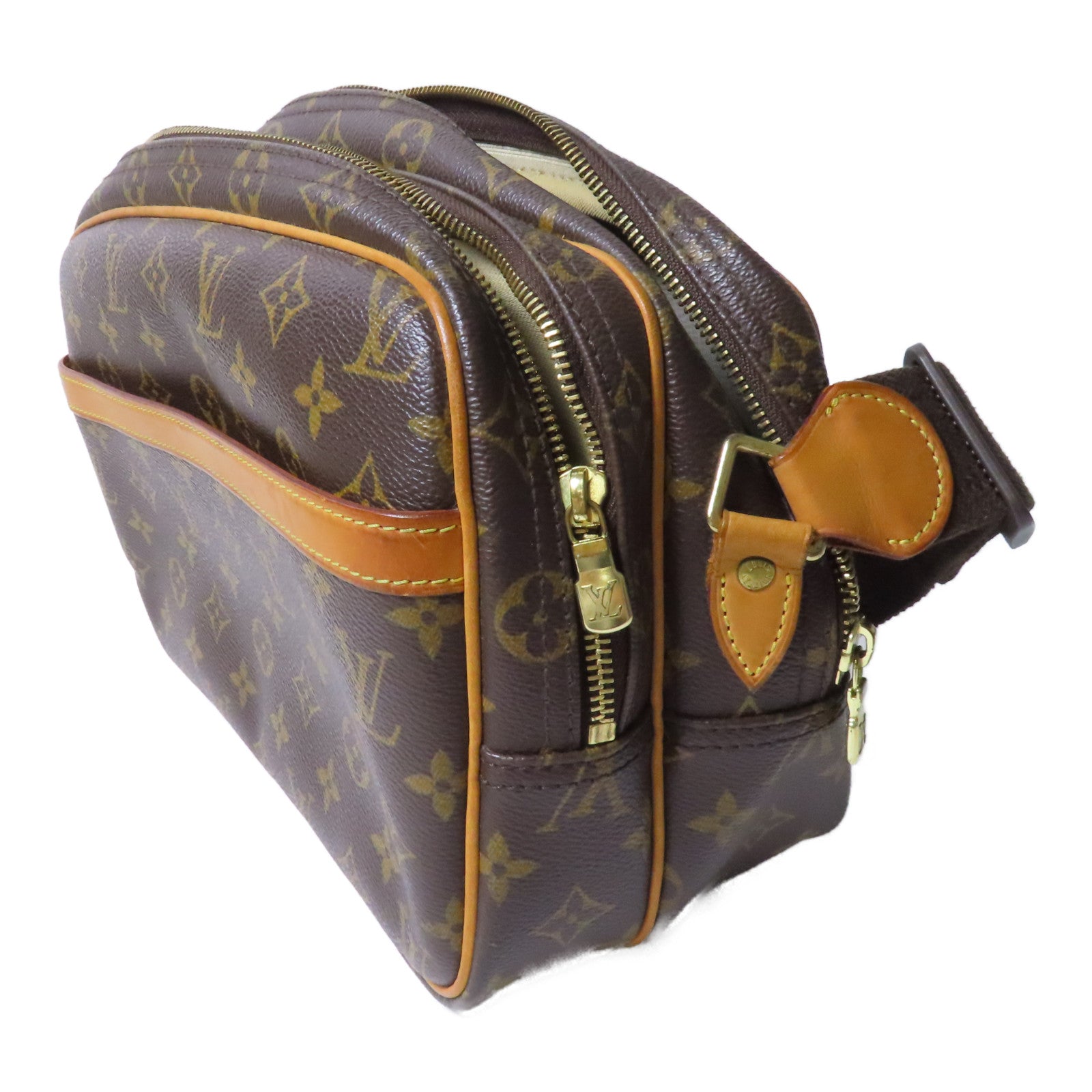 LOUIS VUITTON Monogram Reporter PM金扣肩背袋肩背袋