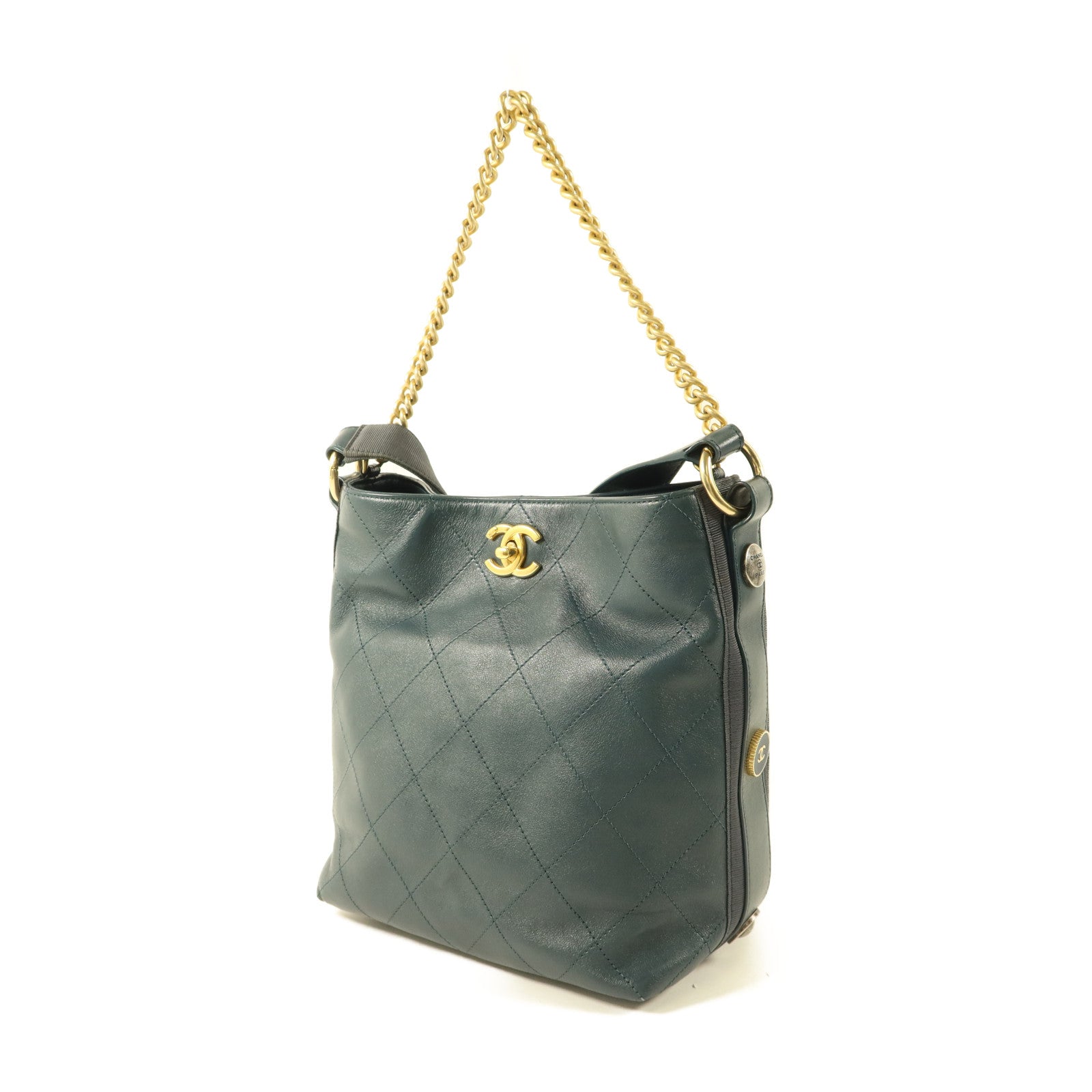 CHANEL 牛皮皮革Hobo Bag手挽肩背兩用袋