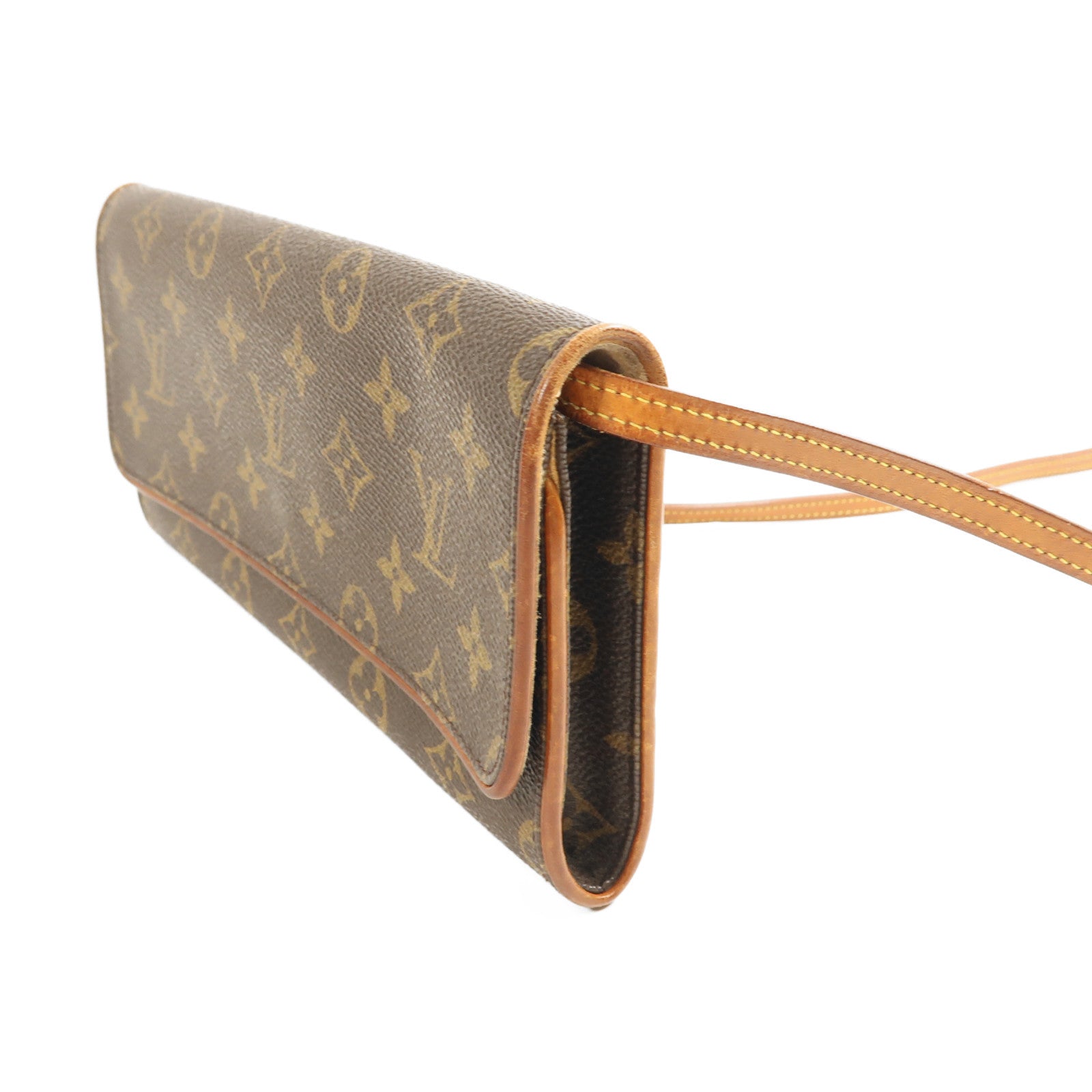 LOUIS VUITTON Monogram Pochette Twin GM金扣肩背袋