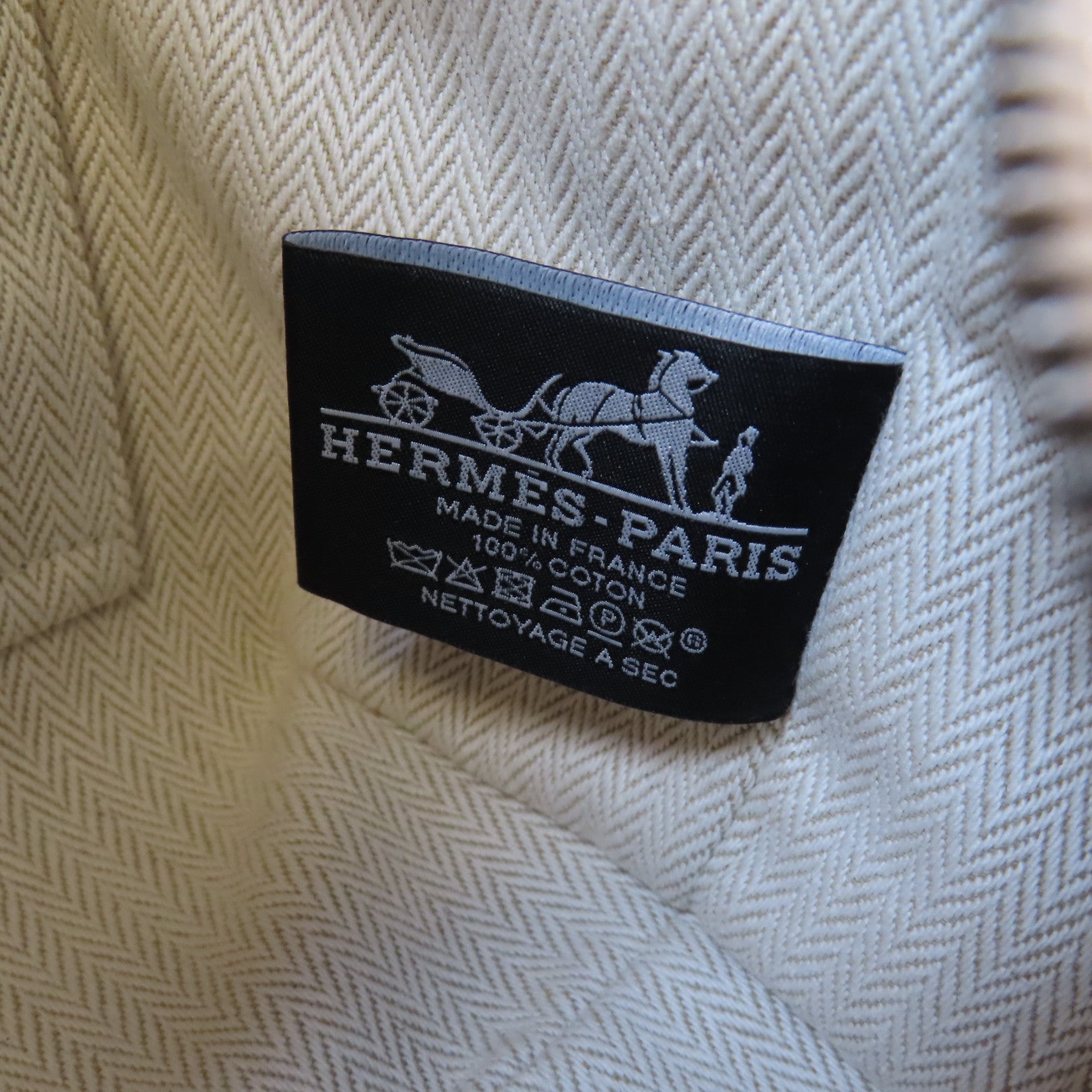 HERMES 帆布Bride A Brac銀扣手挽袋Nata