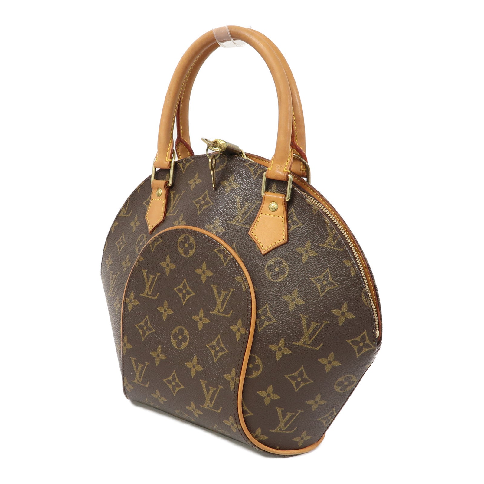 LOUIS VUITTON Monogram Ellipse PM金扣手挽袋啡色