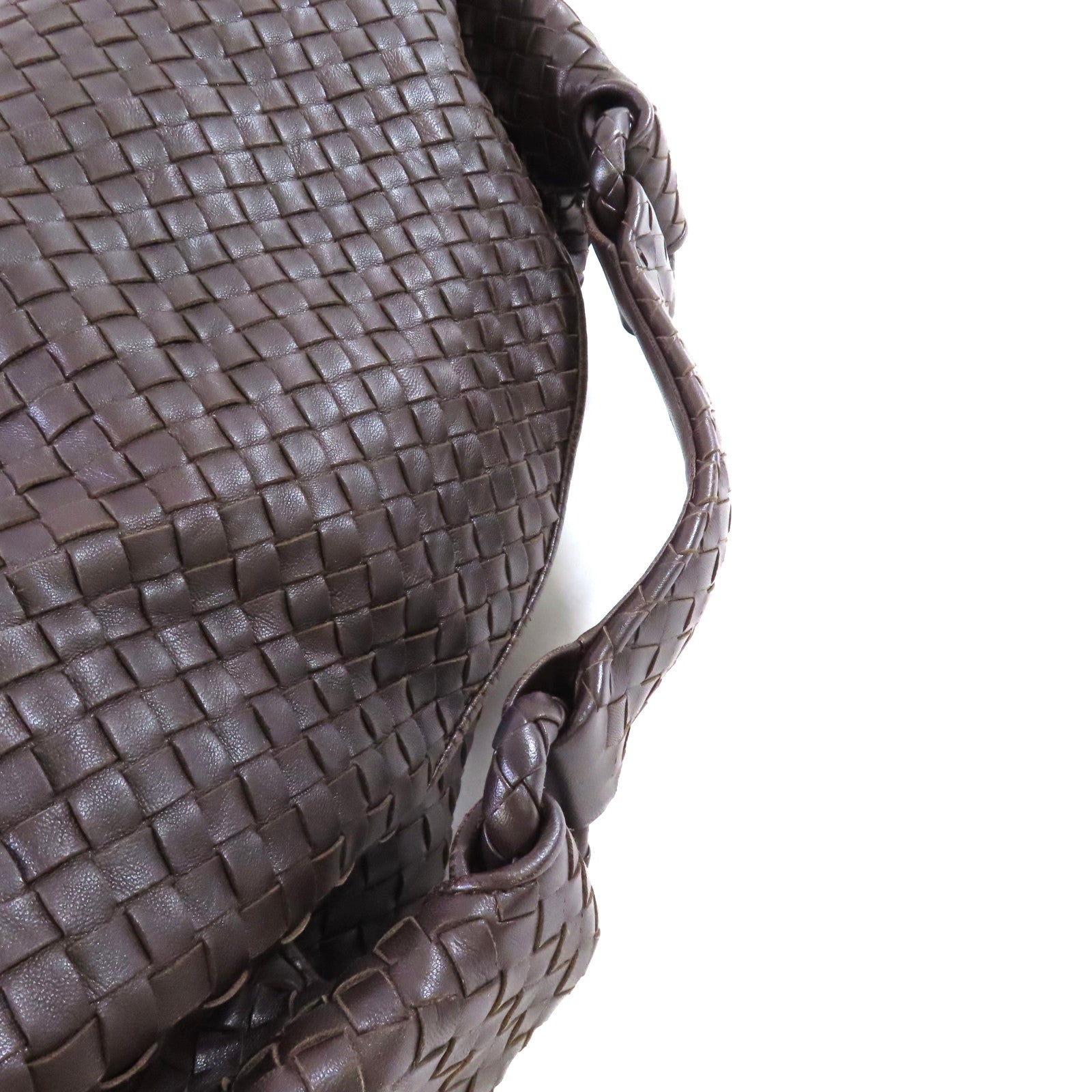 BOTTEGA VENETA 織紋皮革Hand Bag手挽袋啡色