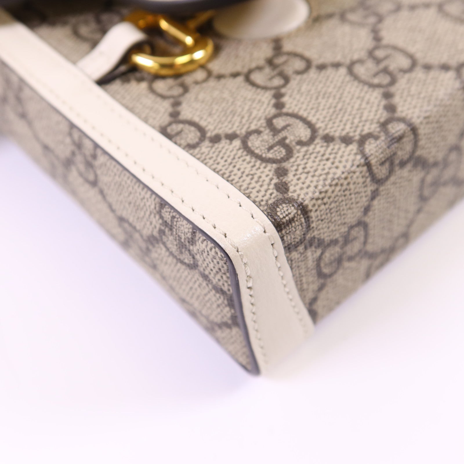 GUCCI 塗層帆布Horsebit 1955 Mini金扣肩背袋