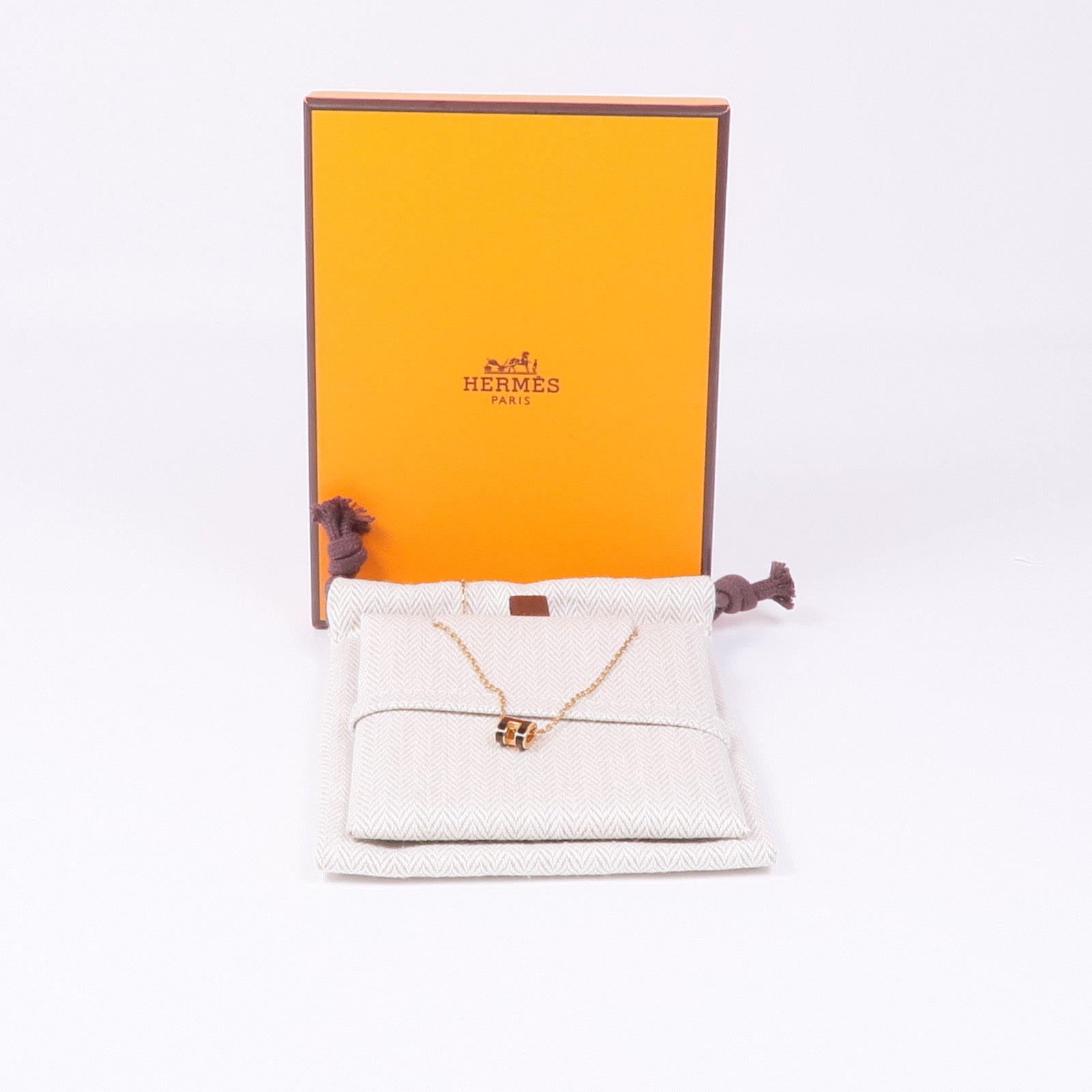 HERMES 金屬Pop H項鍊Noir
