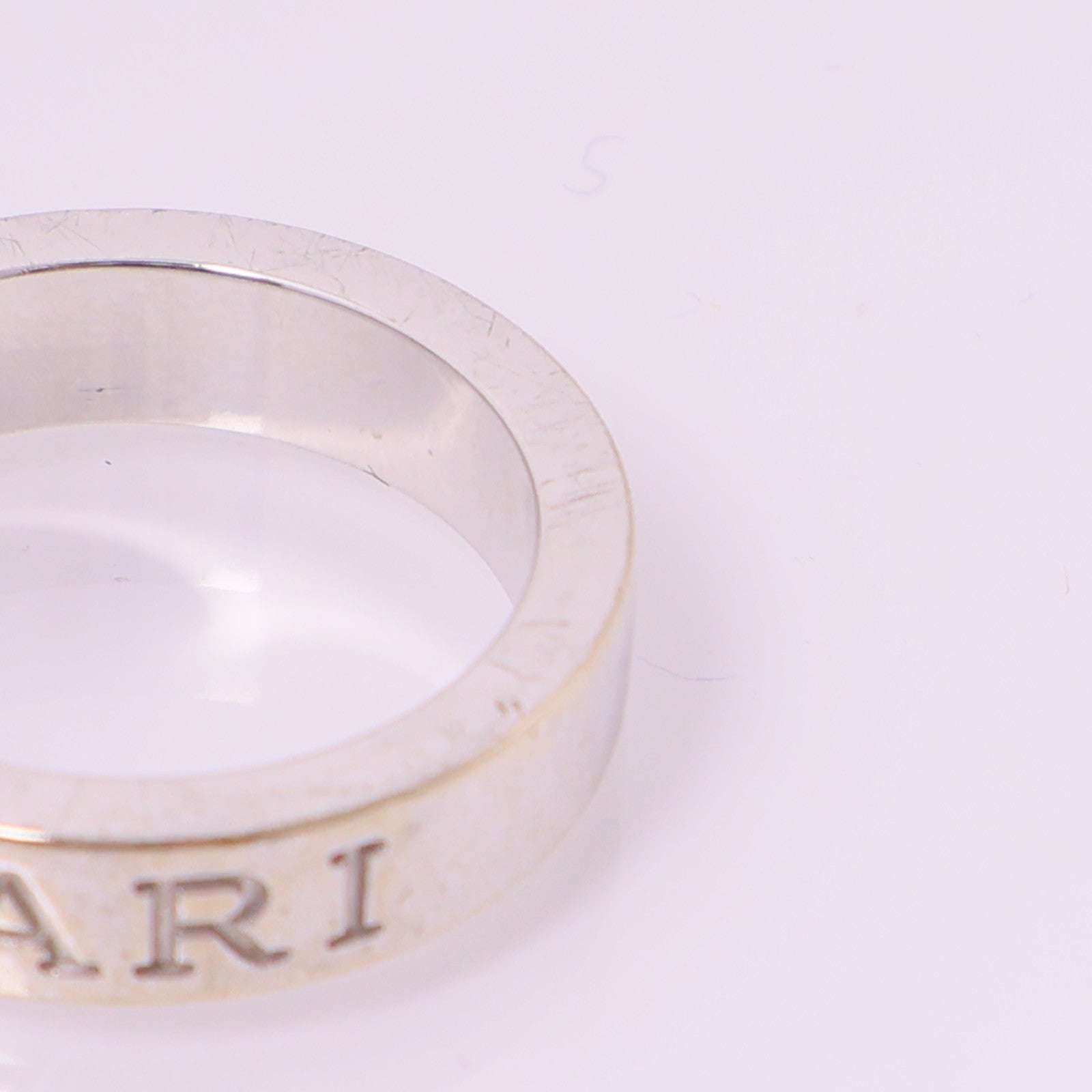 BVLGARI 18K白金Double Logo 1p Diamond Ring鑽石戒指US#4.25