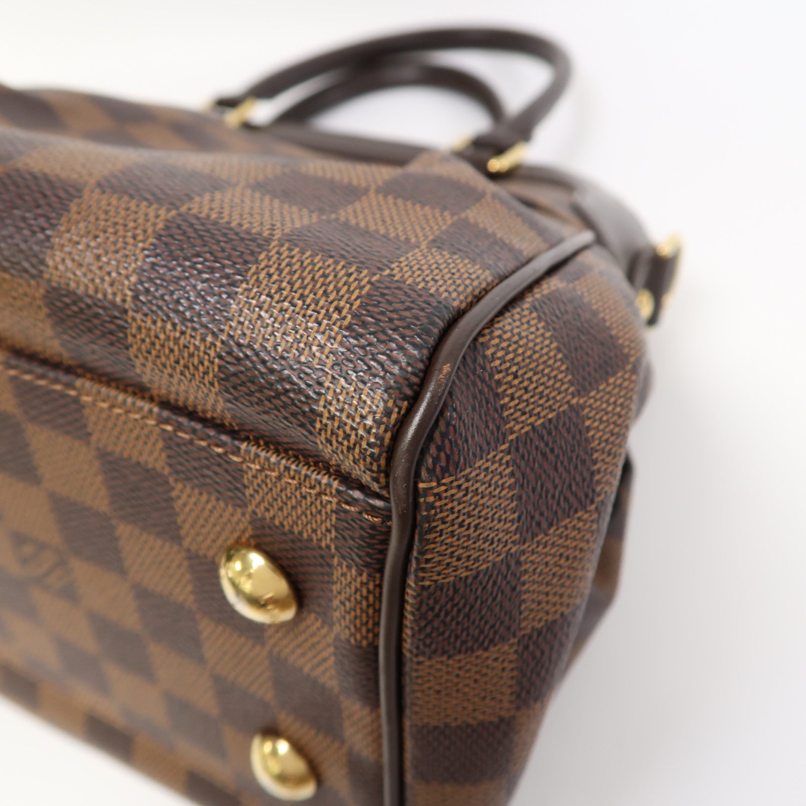 LOUIS VUITTON Damier Trevi PM金扣手挽肩背兩用袋啡色