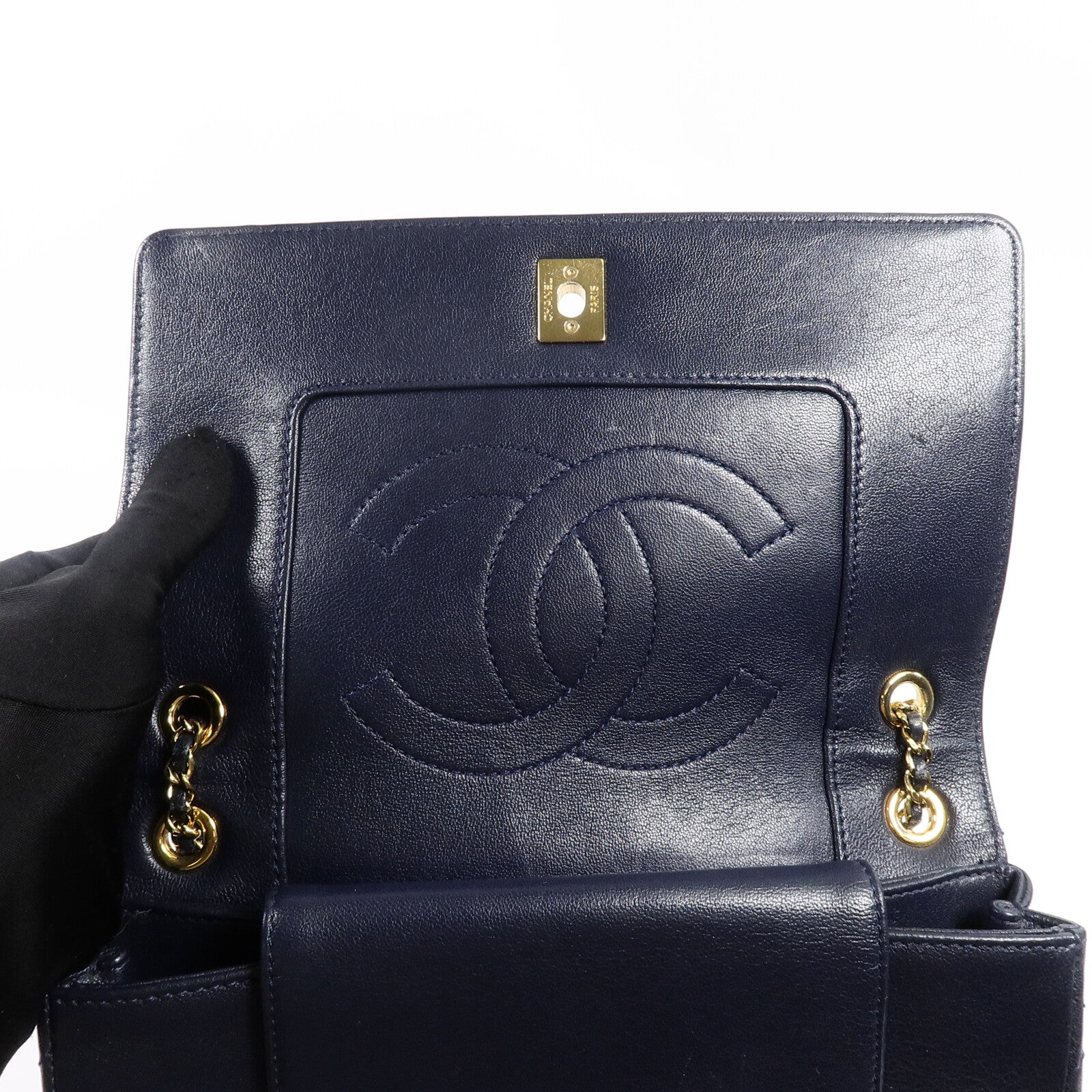 CHANEL 牛皮皮革Chain Shoulder Bag鏈帶肩背袋