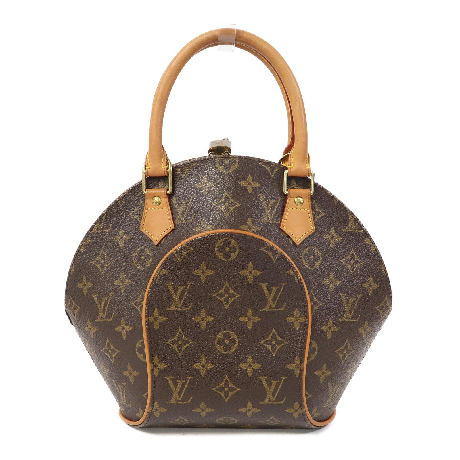 LOUIS VUITTON Monogram Ellipse PM金扣手挽袋啡色