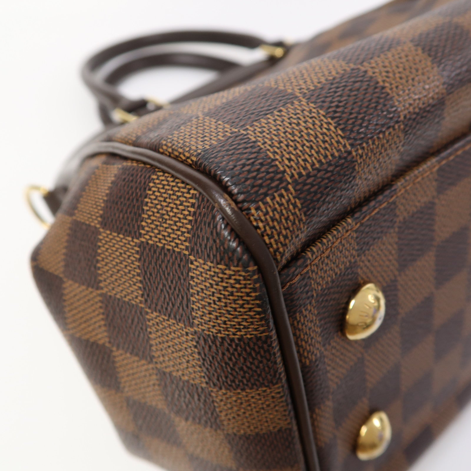 LOUIS VUITTON Damier Trevi PM金扣手挽肩背兩用袋啡色
