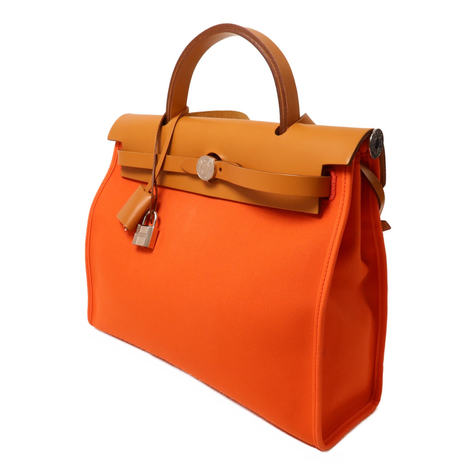 HERMES 帆布Herbag PM手挽肩背兩用袋Capucine