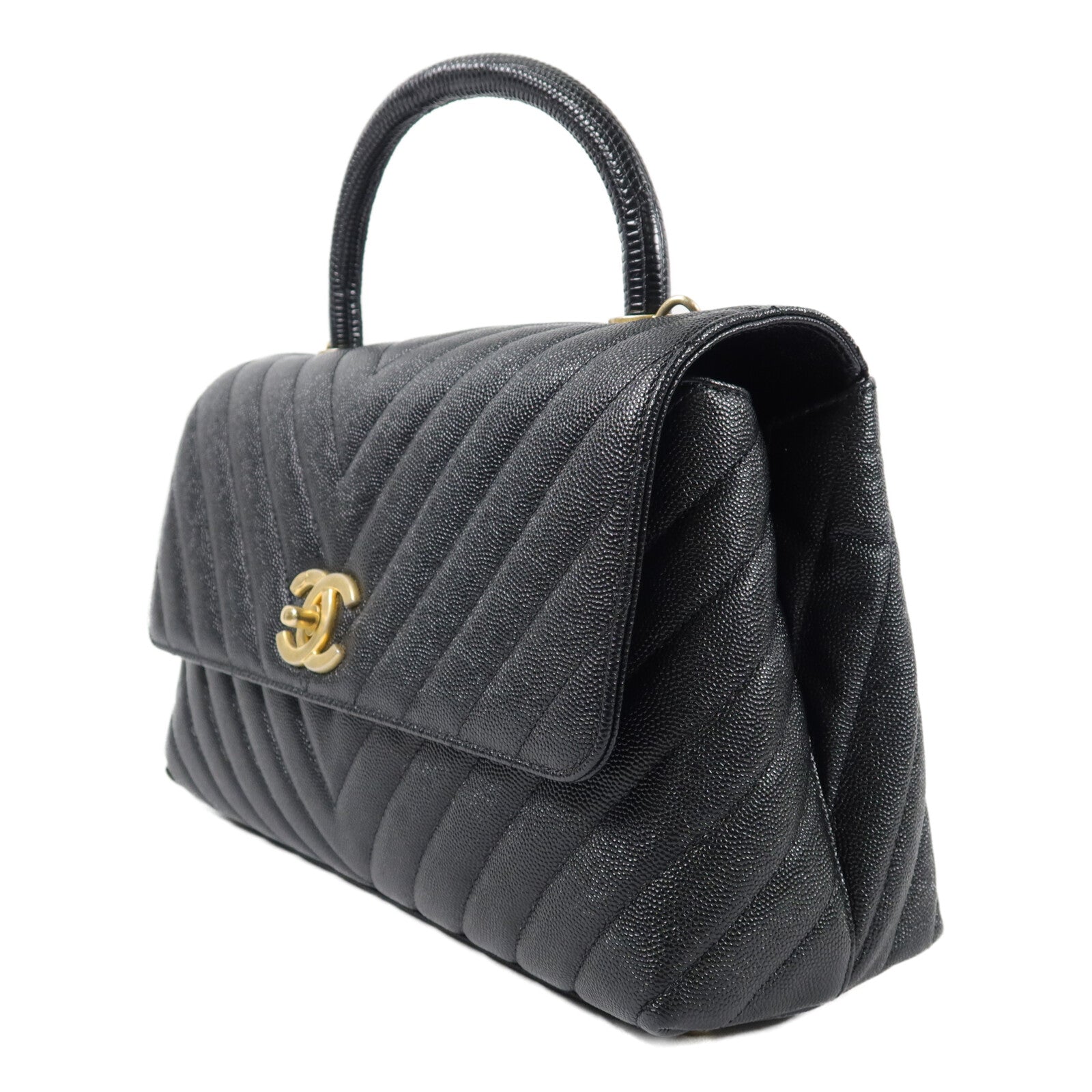 CHANEL 牛皮皮革Coco Handle Medium手挽肩背兩用袋