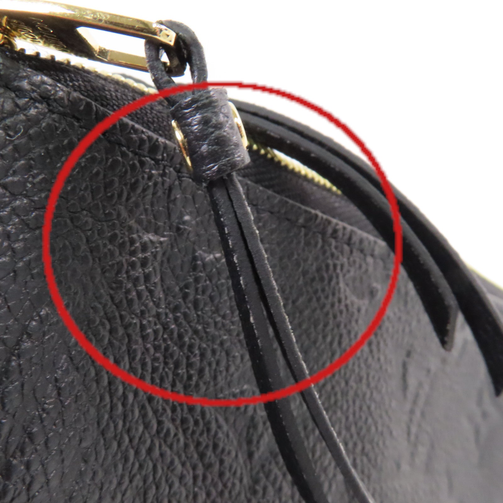 LOUIS VUITTON Monogram Empreinte Double Zip Pochette Chain Shoulder Bag金扣鏈帶肩背袋黑色
