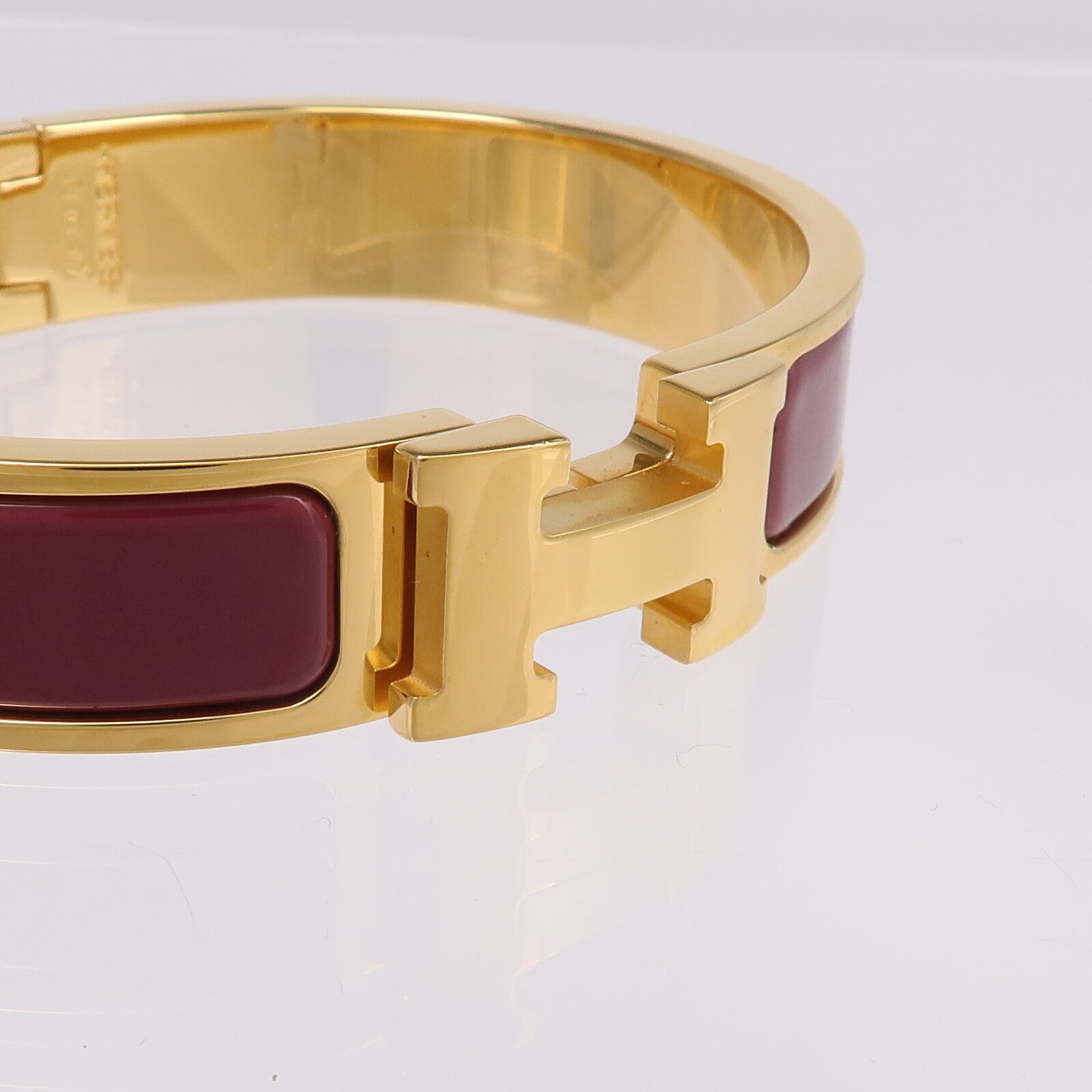 HERMES 金屬/琺瑯Clic H Bracelet手鐲