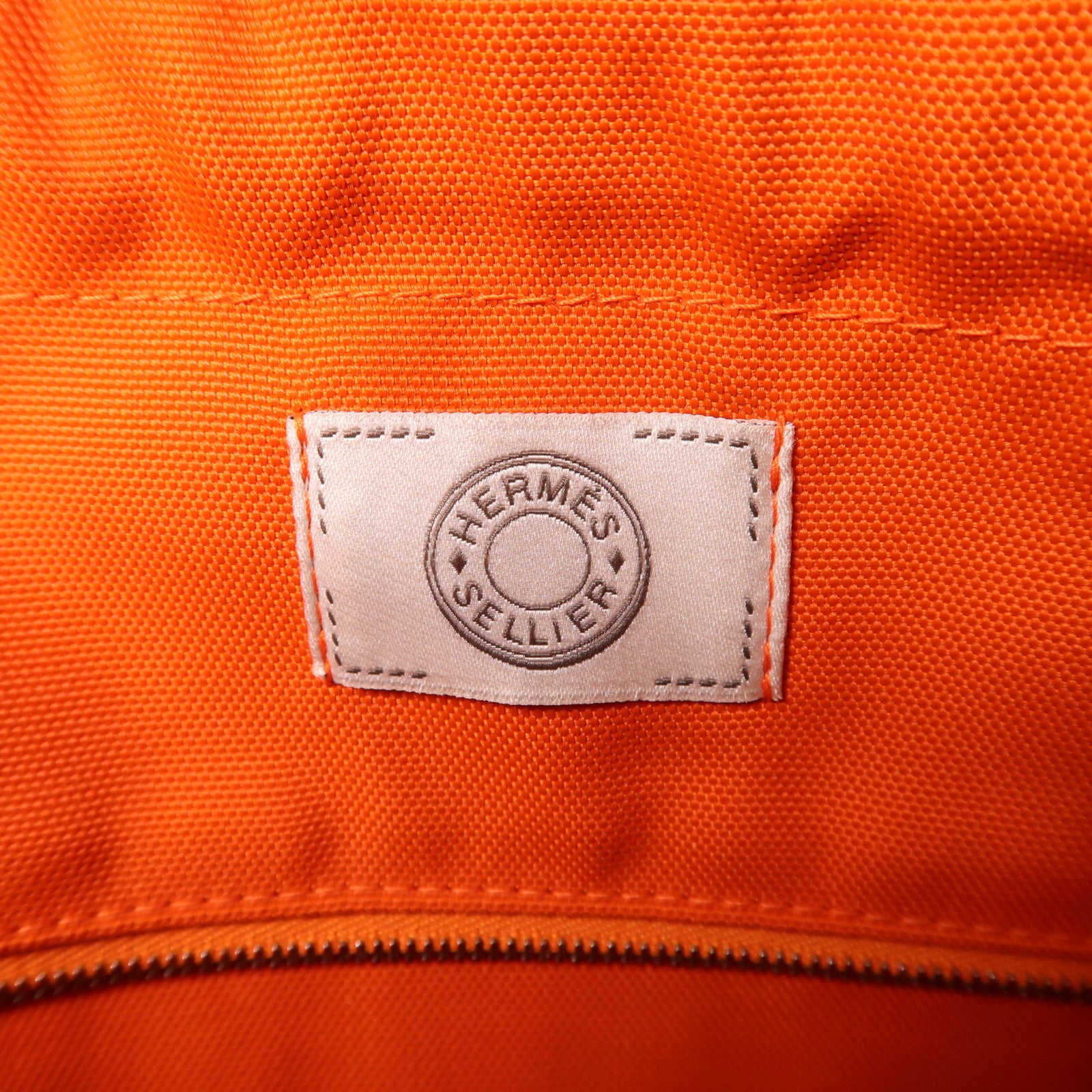 HERMES 帆布The Grooming Bag銀扣手挽肩背兩用袋