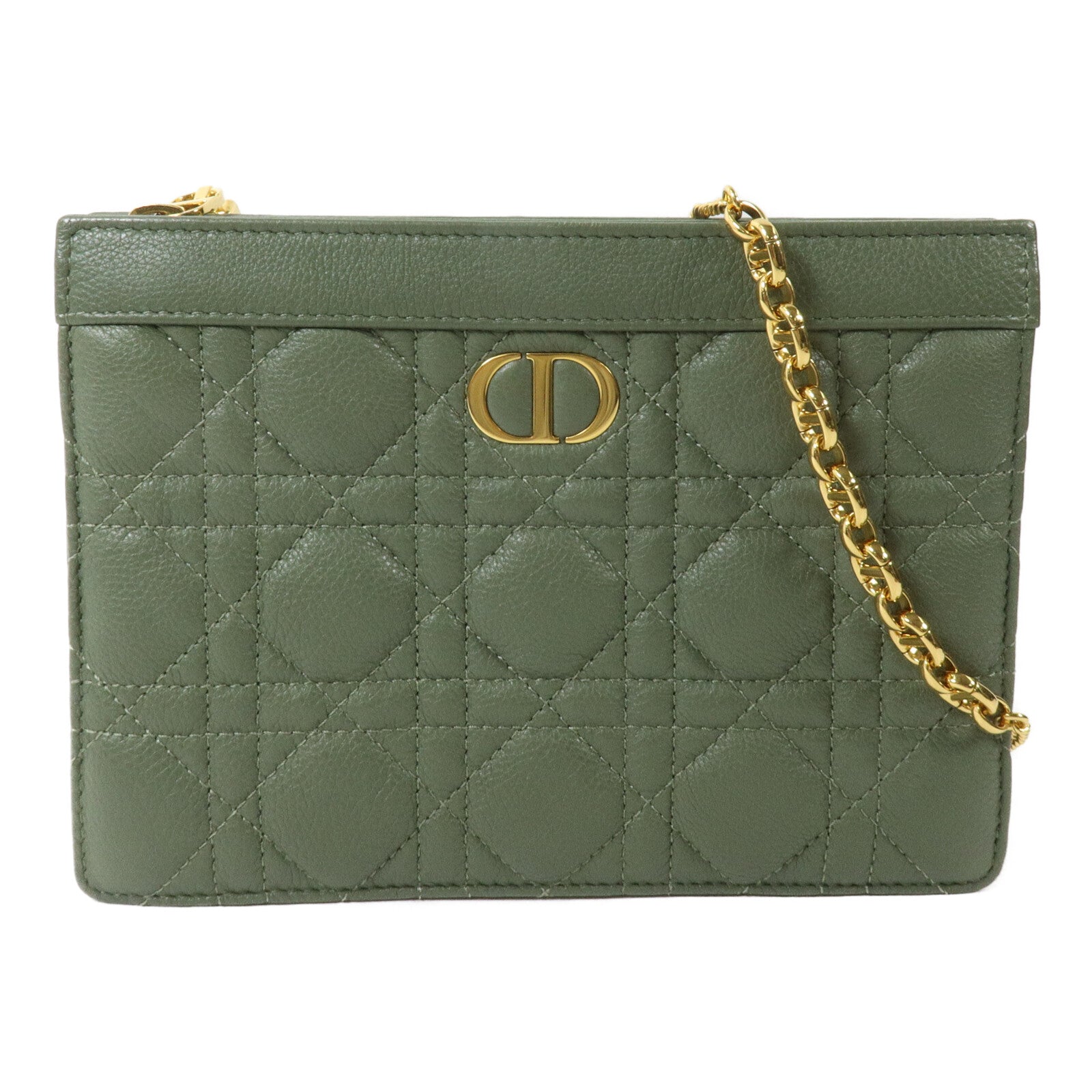 Dior 牛皮皮革Caro Pouch With Chain鏈帶肩背袋