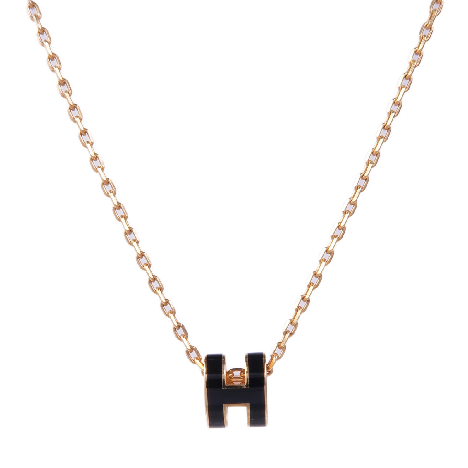 HERMES 金屬Pop H項鍊Noir