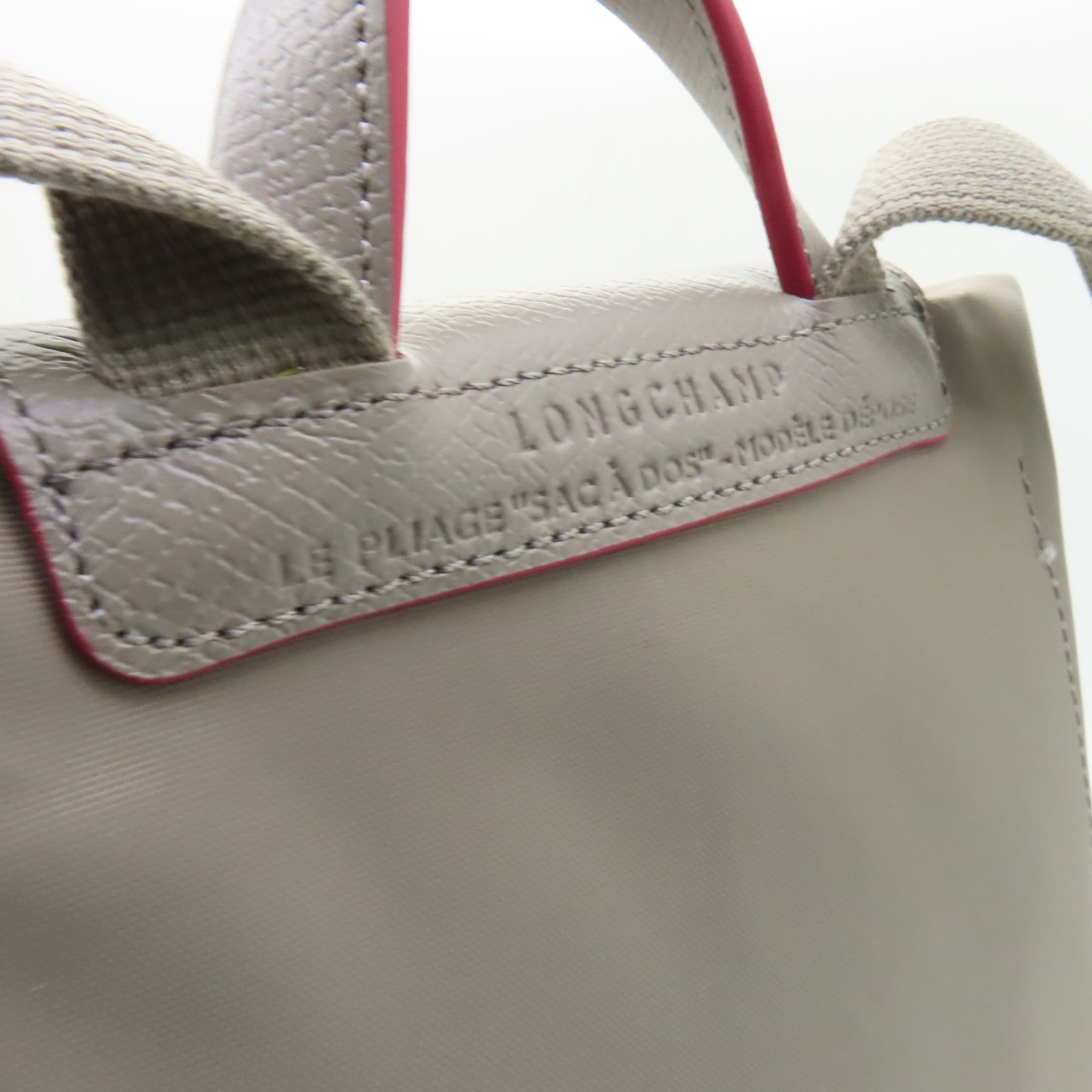 Longchamp 【激減優惠】尼龍Backpack銀扣背包灰色