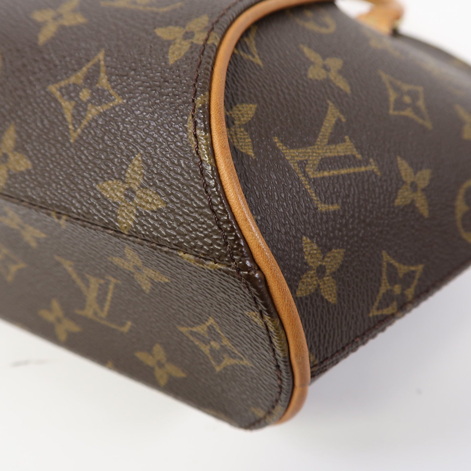 LOUIS VUITTON Monogram Ellipse PM金扣手挽袋啡色
