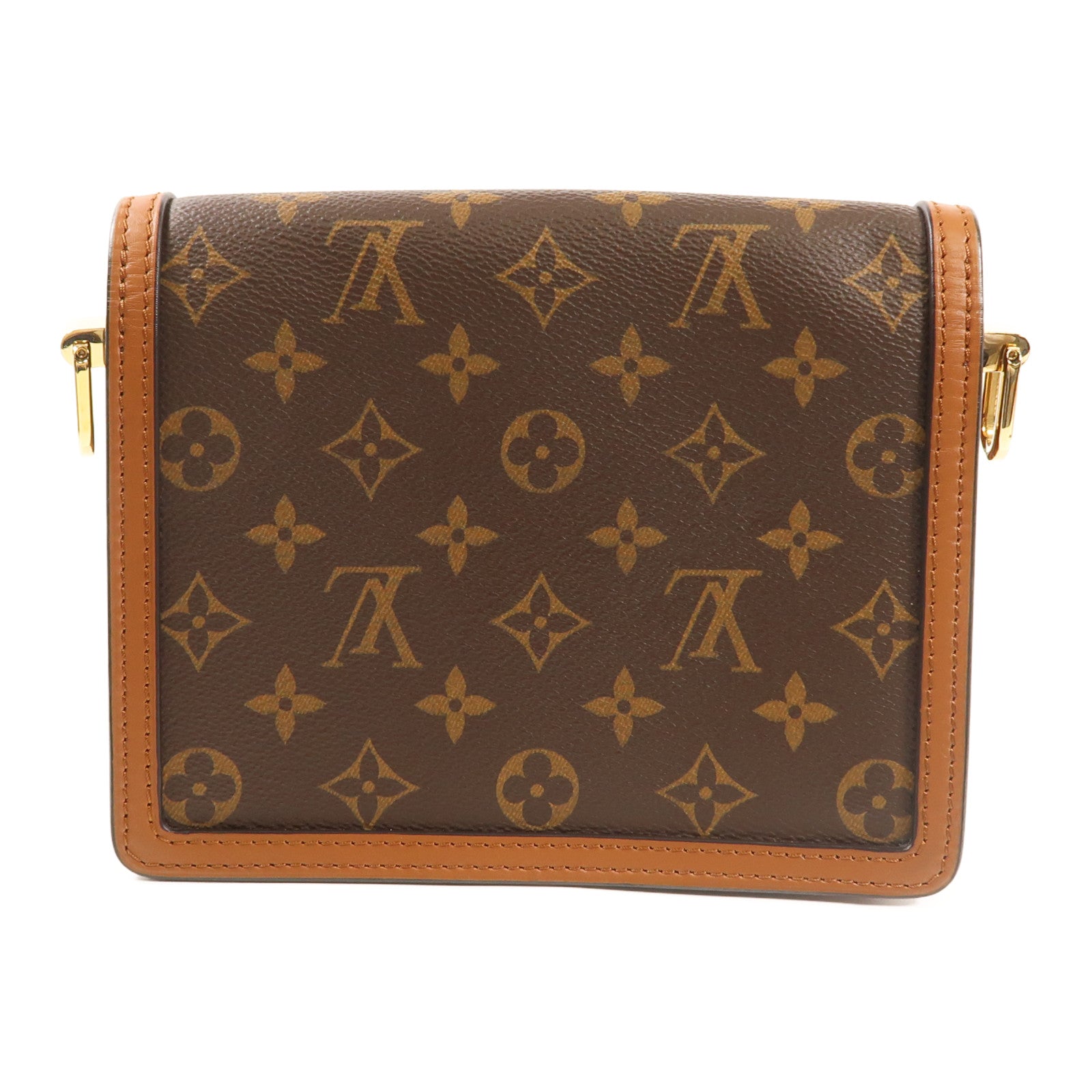 LOUIS VUITTON LV GHW Mini Dauphine Shoulder Bag M44580 Monogram Reverse Brown