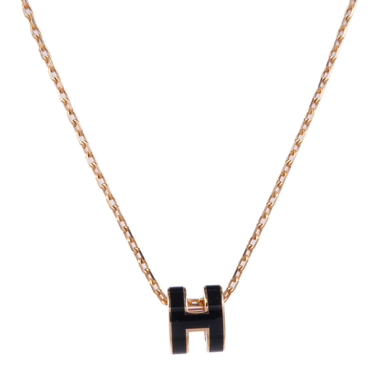 HERMES 金屬Pop H項鍊Noir