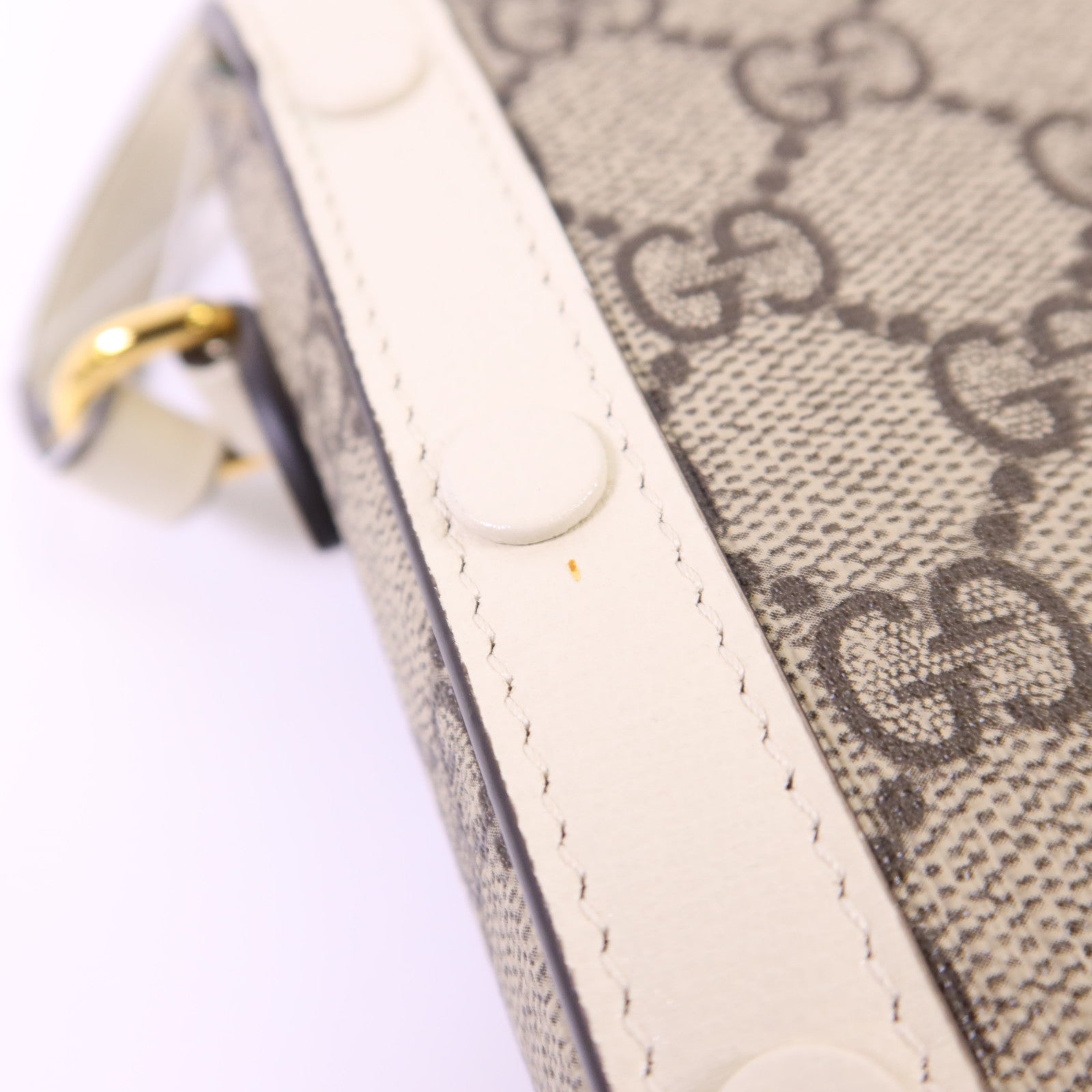 GUCCI 塗層帆布Horsebit 1955 Mini金扣肩背袋