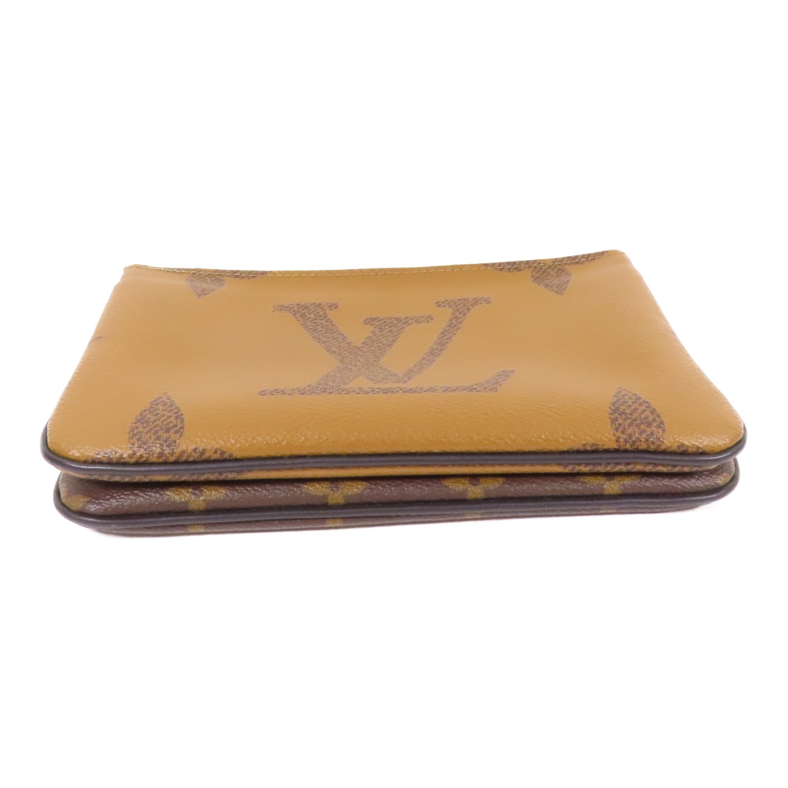 LOUIS VUITTON LV GHW Double Zip Pochette Shoulder Bag M69203 Monogram Reverse