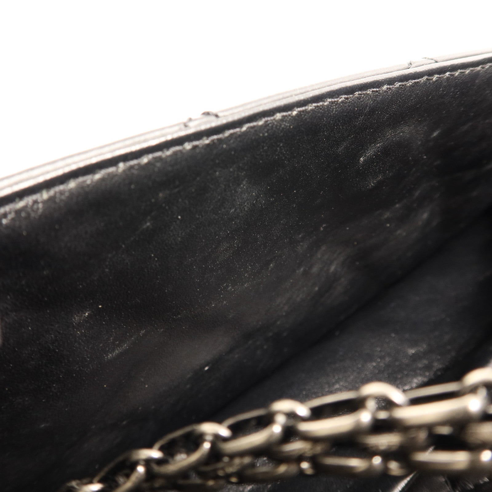 CHANEL 牛皮皮革2.55銀扣手挽袋