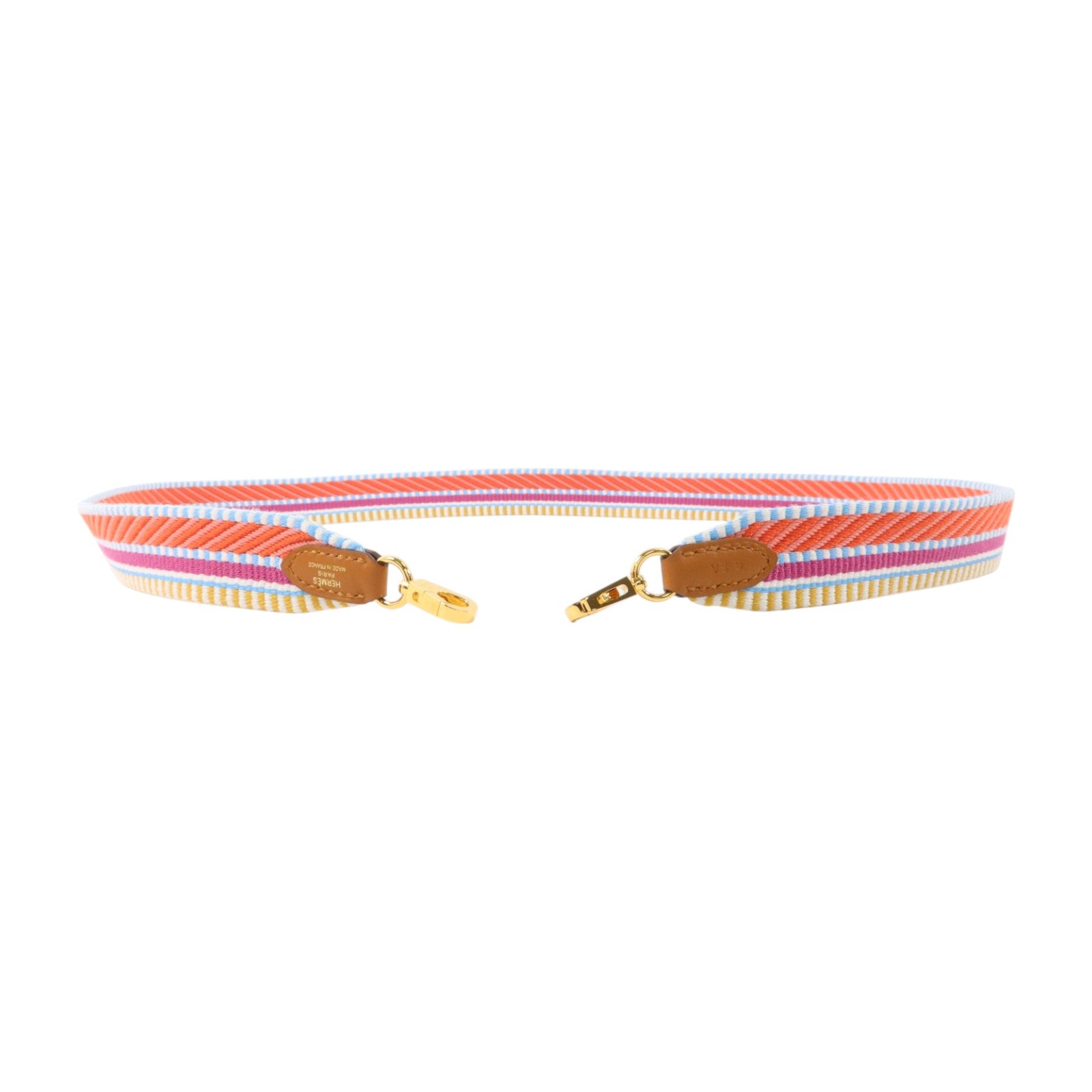 HERMES Swift皮革/Toile Sangle Cavale Strap 25mm肩帶