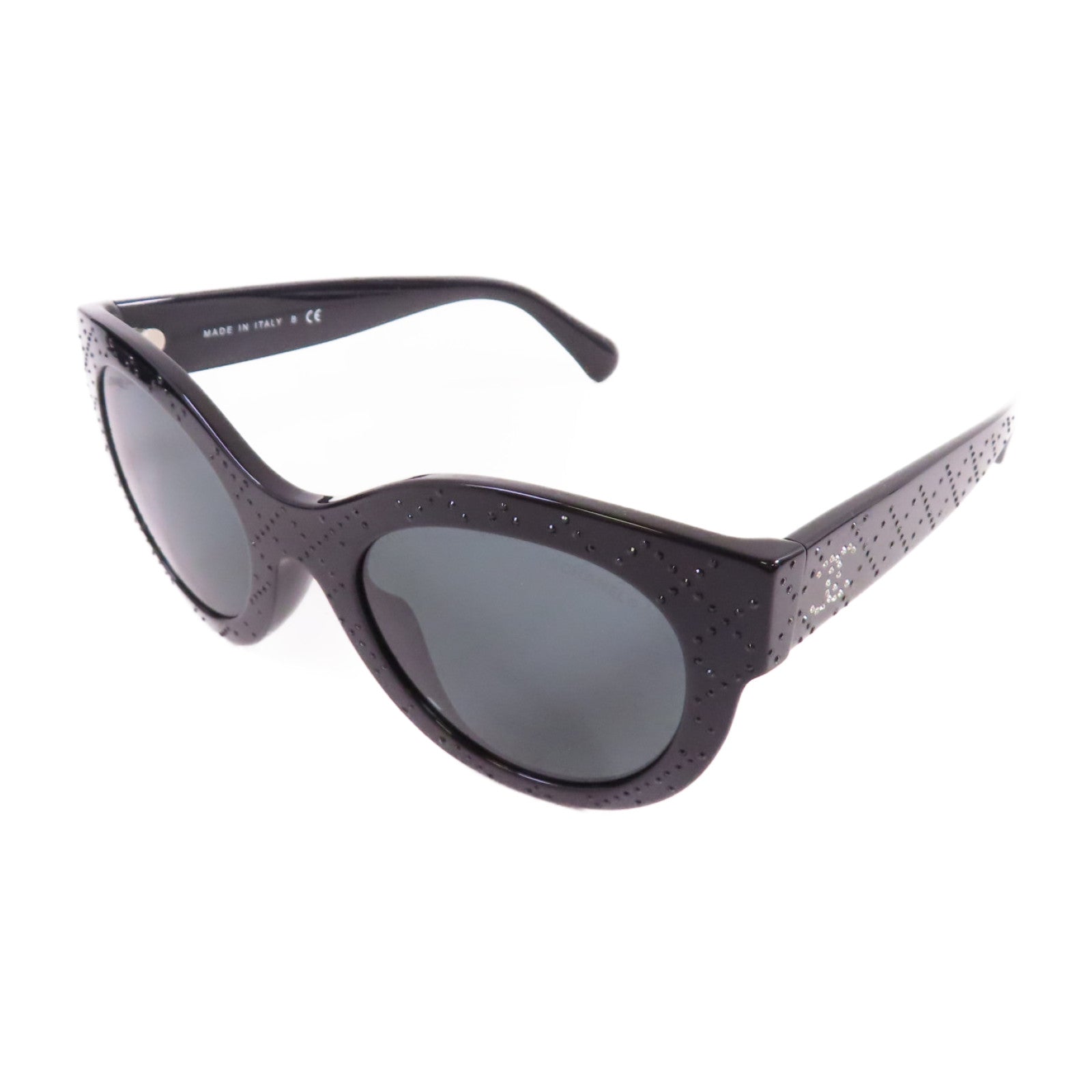 CHANEL PVC/水鑽Sunglasses太陽眼鏡黑色