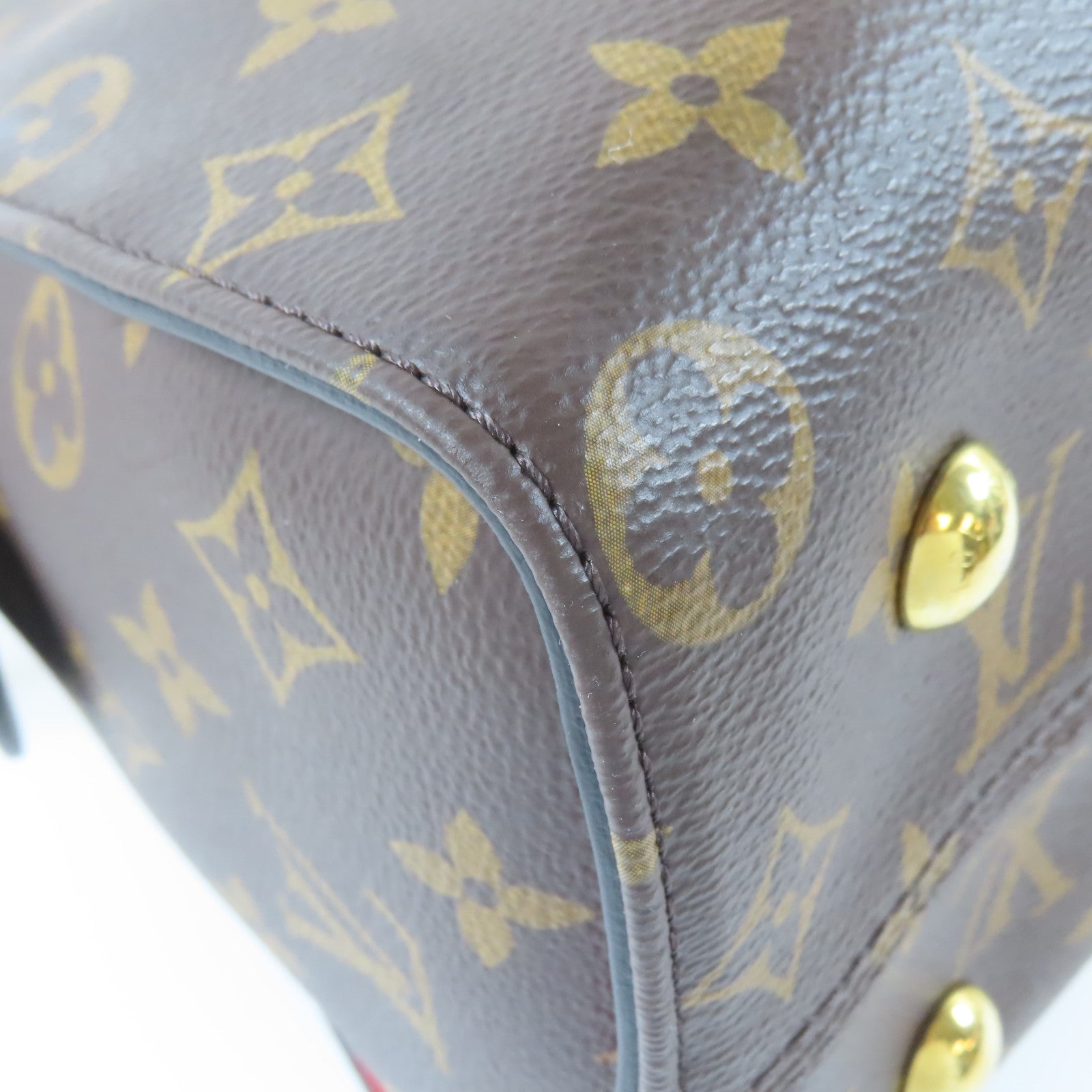 LOUIS VUITTON Monogram Tuileries金扣手挽肩背兩用袋啡色