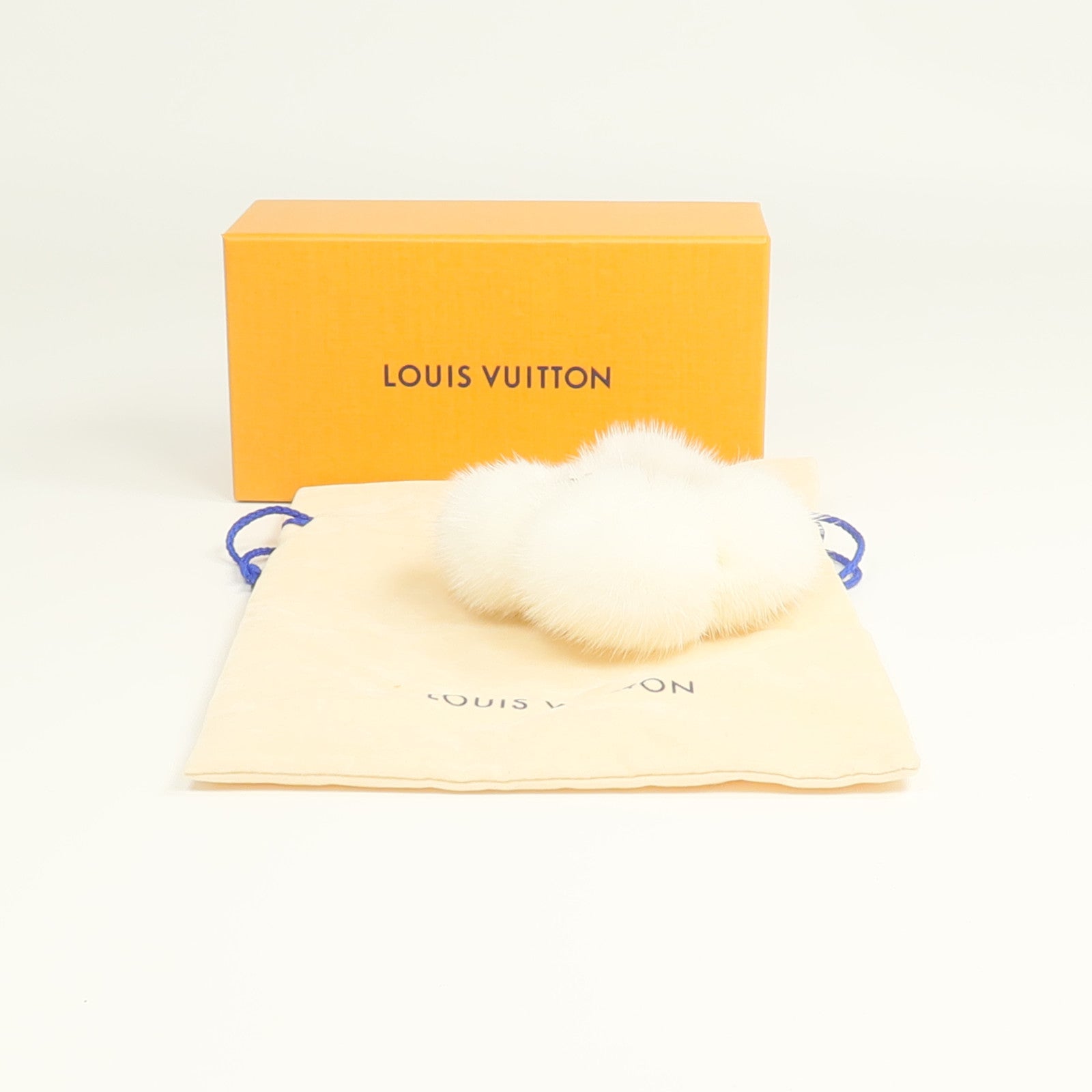 LOUIS VUITTON 貂皮/皮革Vivienne Fur Key Holder金扣鎖匙扣