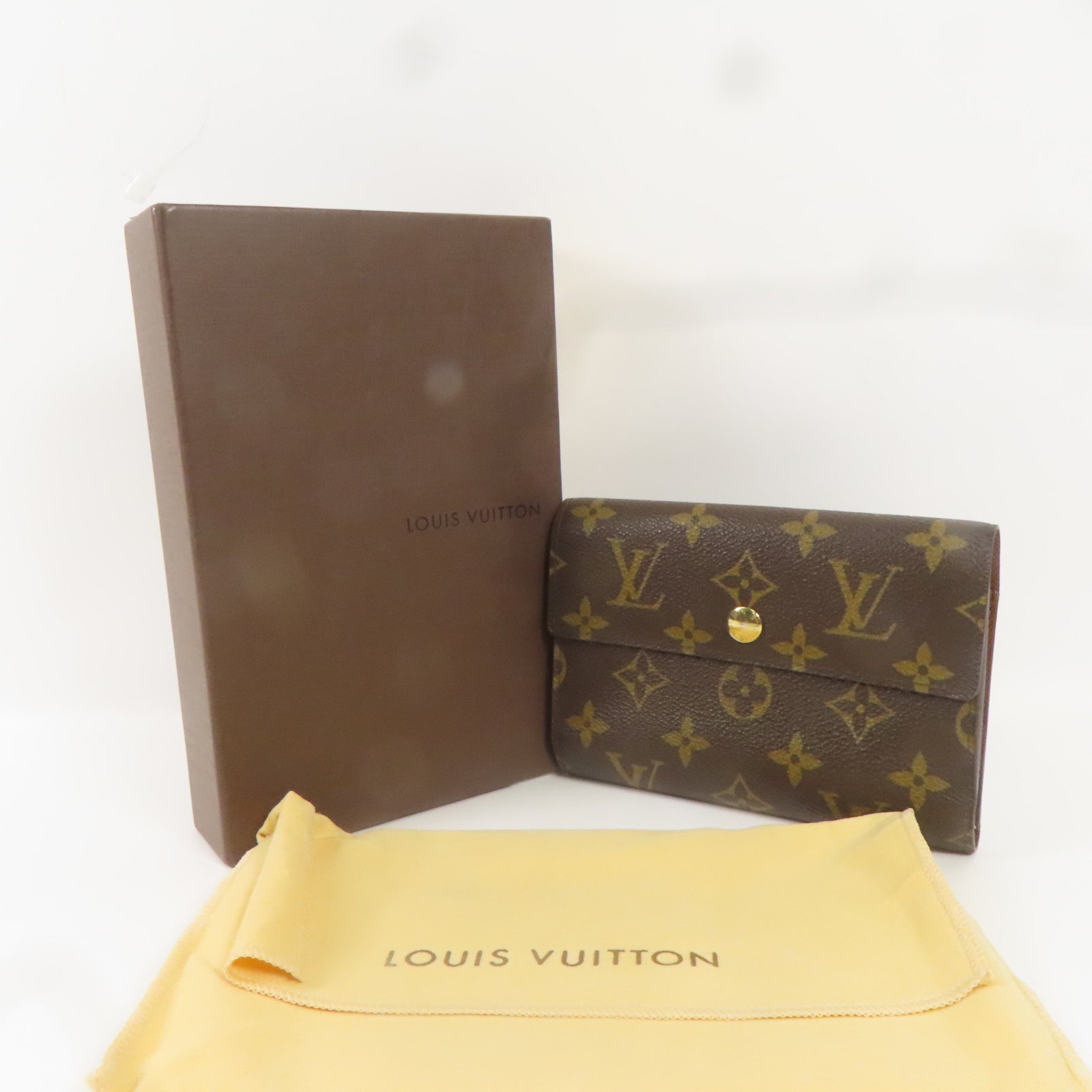 LOUIS VUITTON Monogram Alexandra Wallet金扣錢包棕色