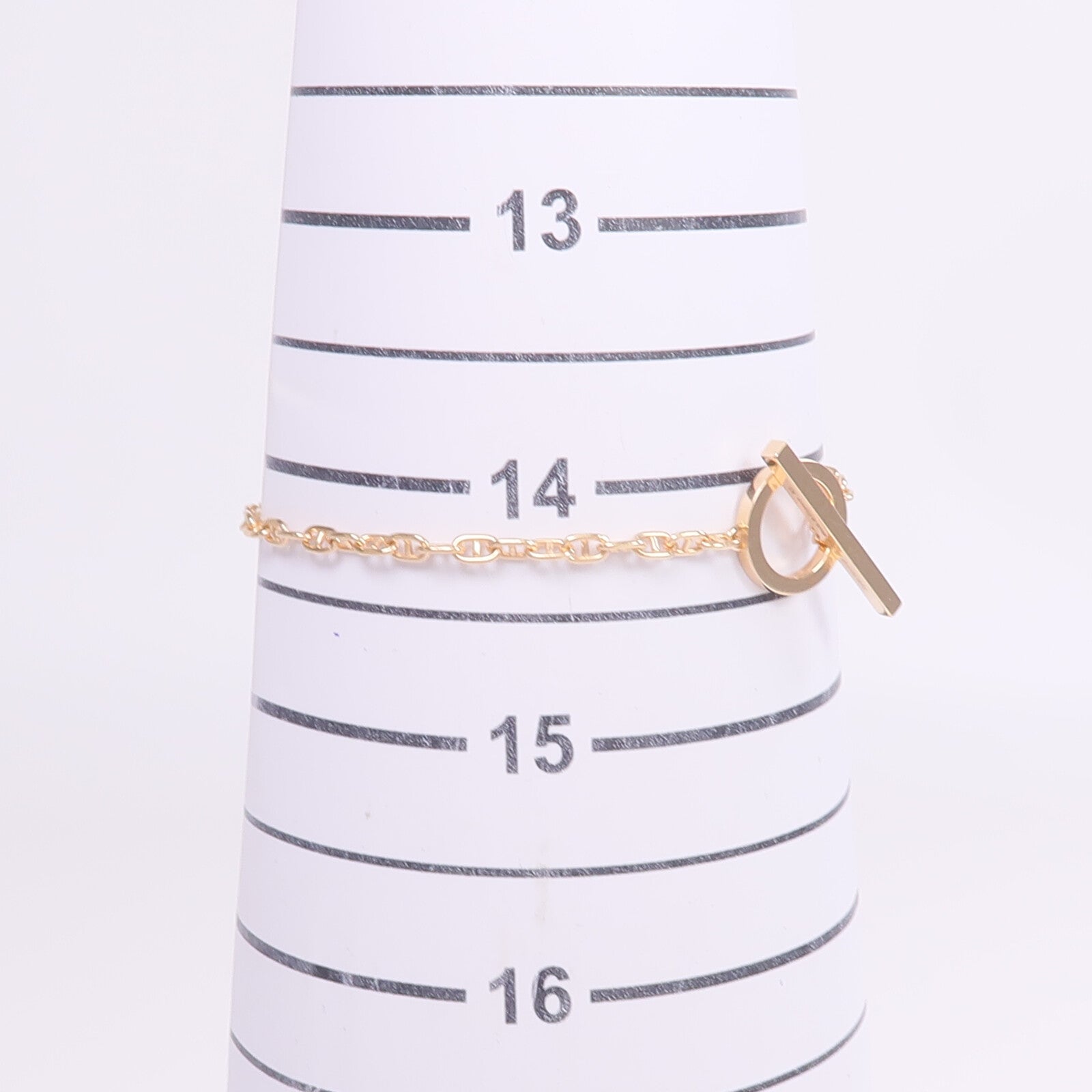 HERMES 18K玫瑰金Chaine d'ancre Contour Bracelet鑽石手鏈