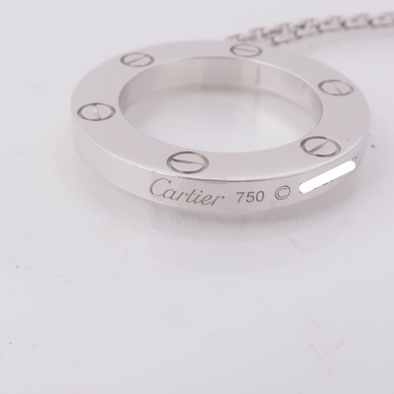 CARTIER 【激減優惠】18K白金Love Necklace項鍊