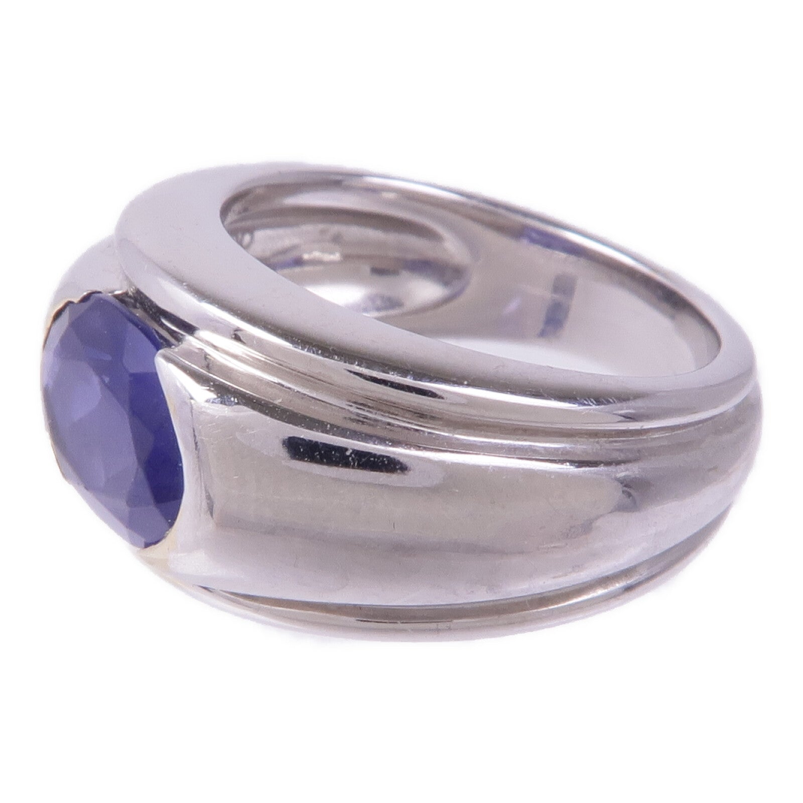 JEWELRY 18K白金Iolite Ring堇青石戒指US#4.75