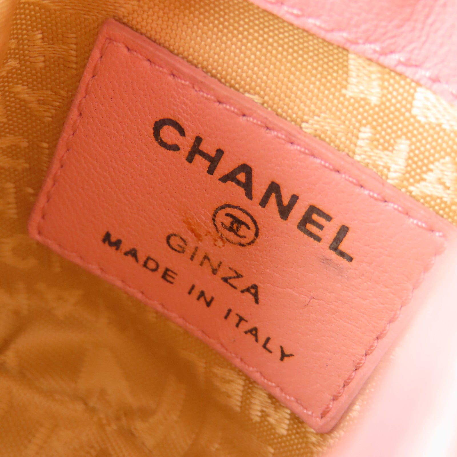 CHANEL 羊皮皮革Pouch金扣小袋