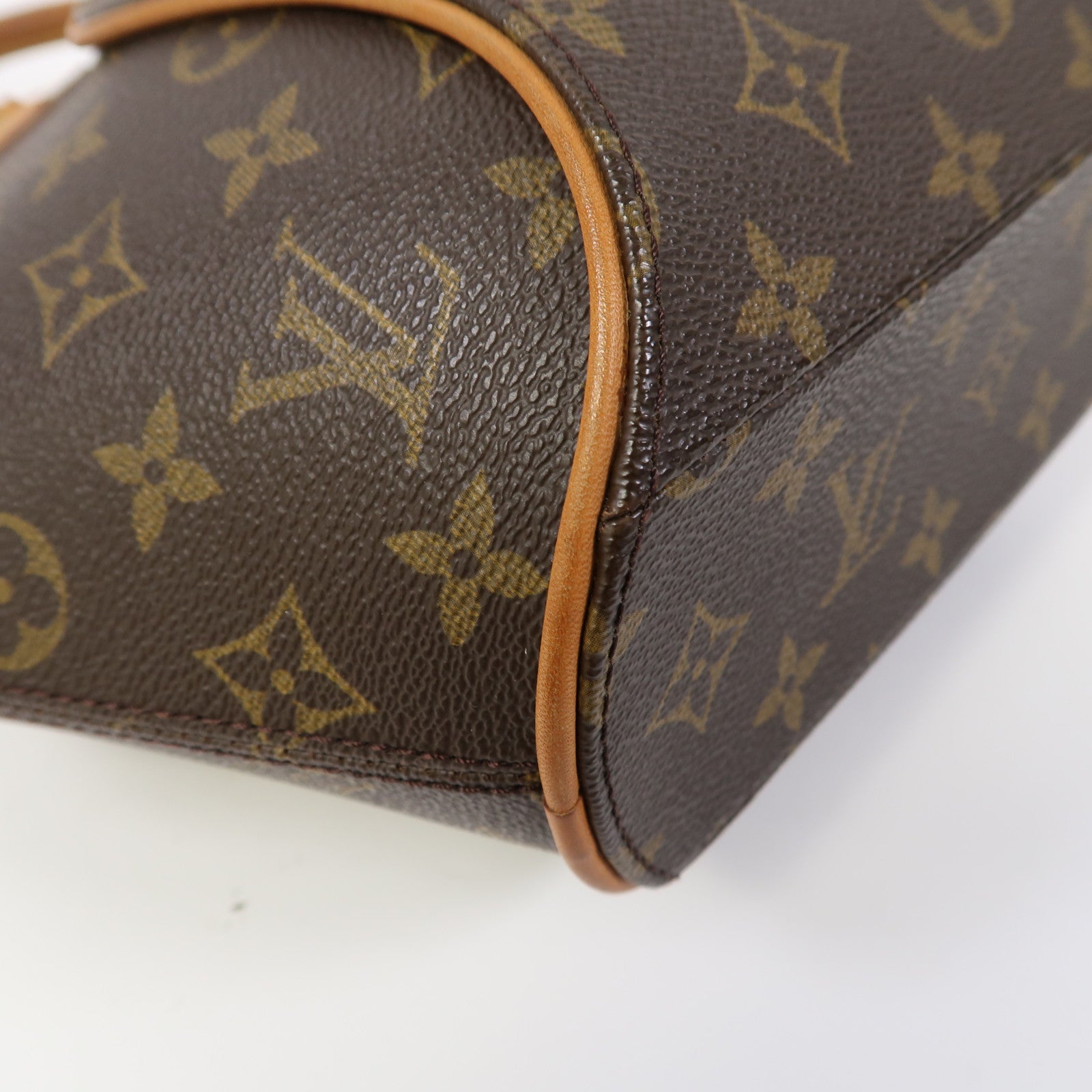 LOUIS VUITTON Monogram Ellipse PM金扣手挽袋啡色