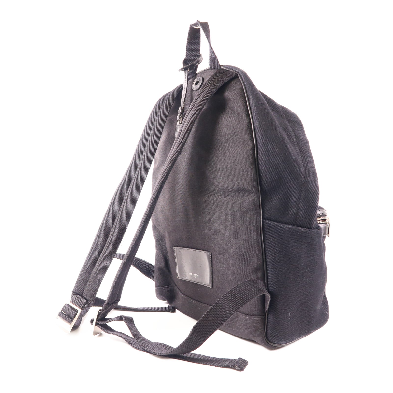 YVES SAINT LAURENT 帆布Backpack銀扣背包