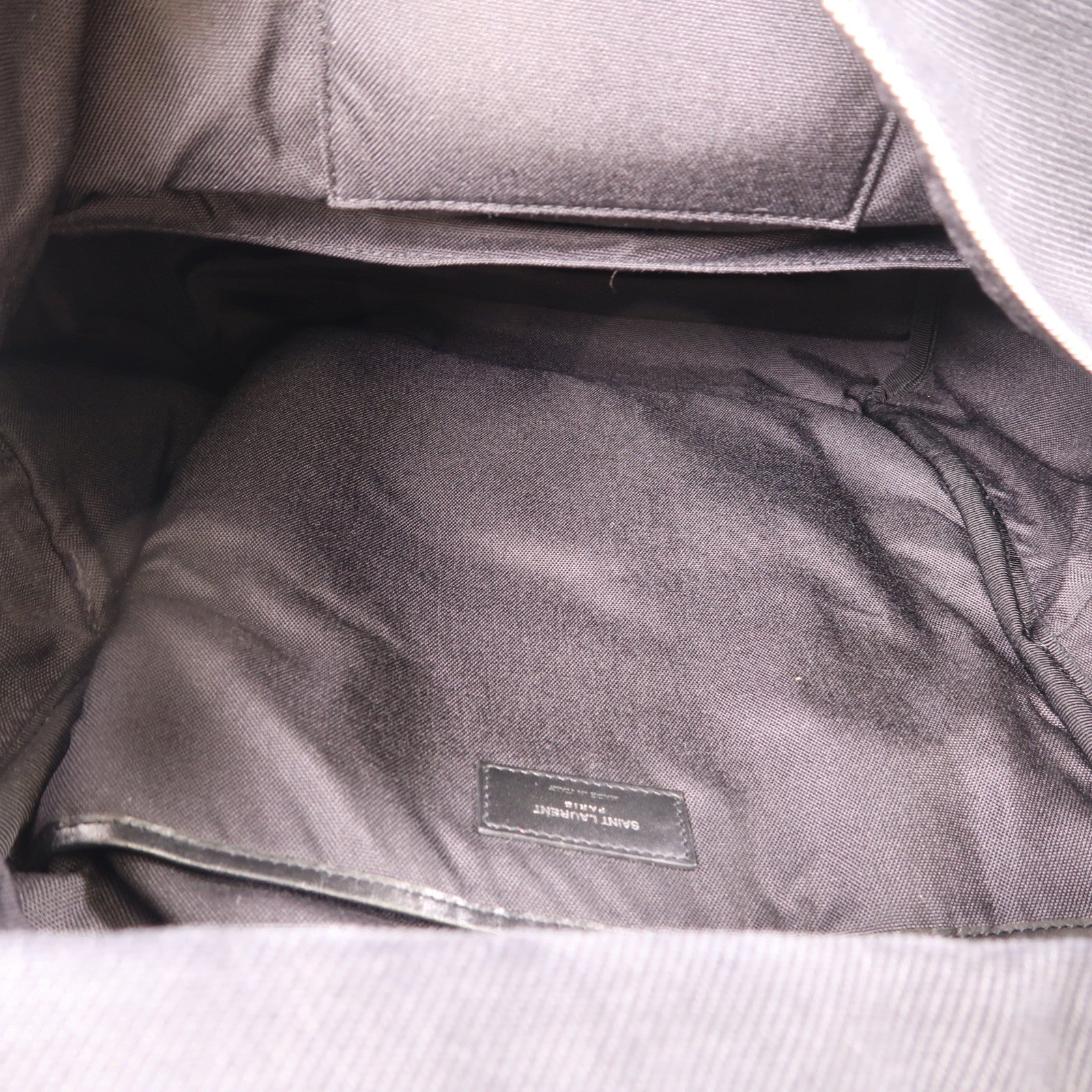 YVES SAINT LAURENT 帆布Backpack銀扣背包