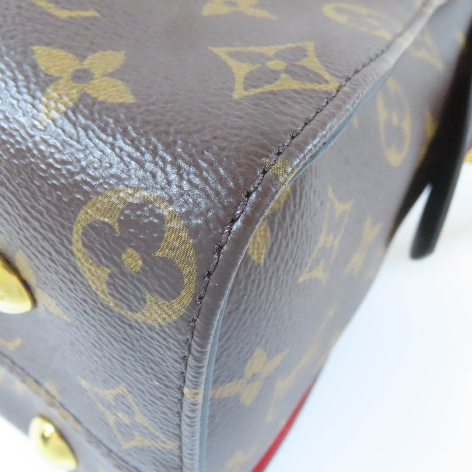LOUIS VUITTON Monogram Tuileries金扣手挽肩背兩用袋啡色